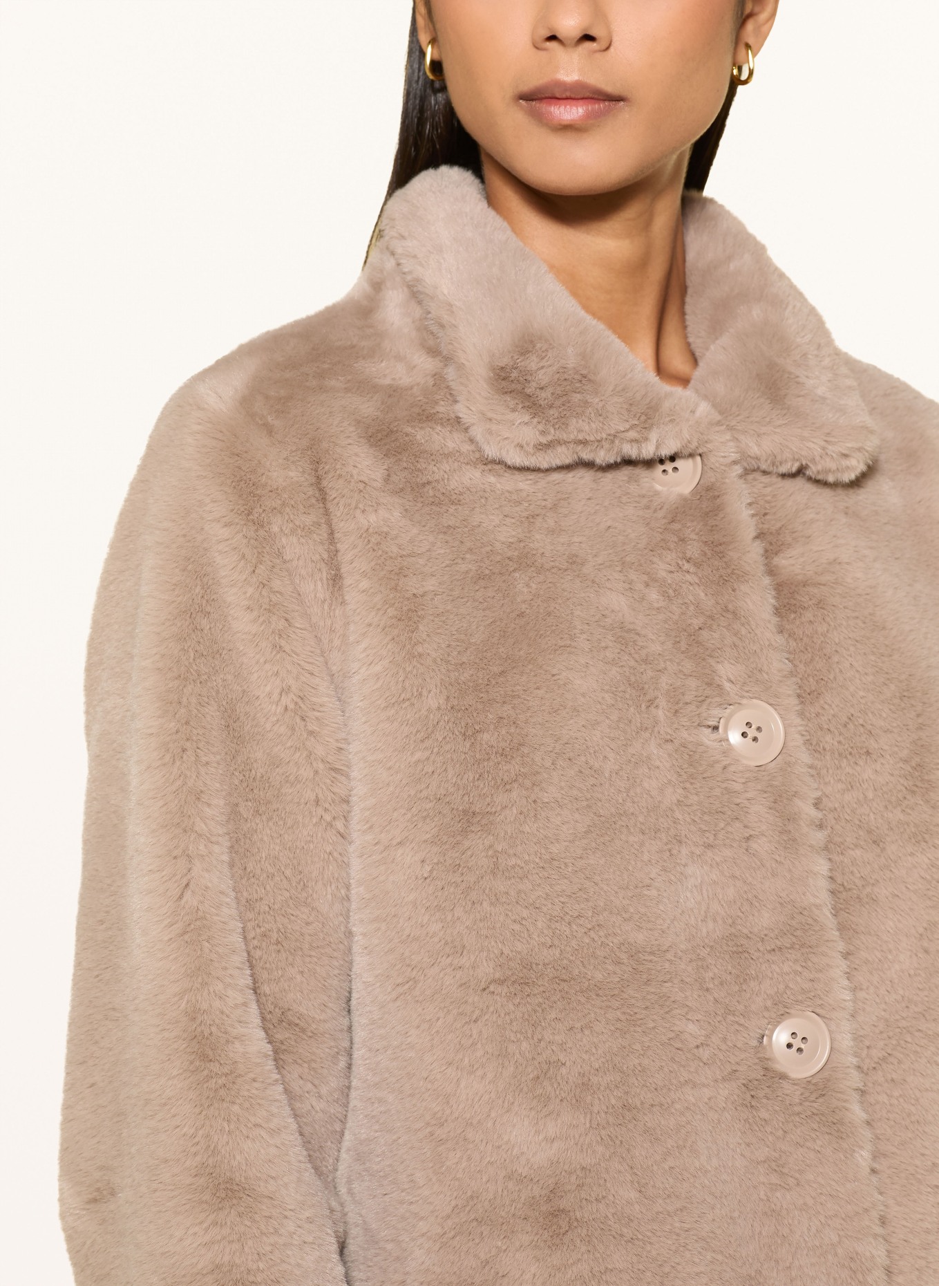 RINO & PELLE Manteau en fausse fourrure NONNA: ÉCRU