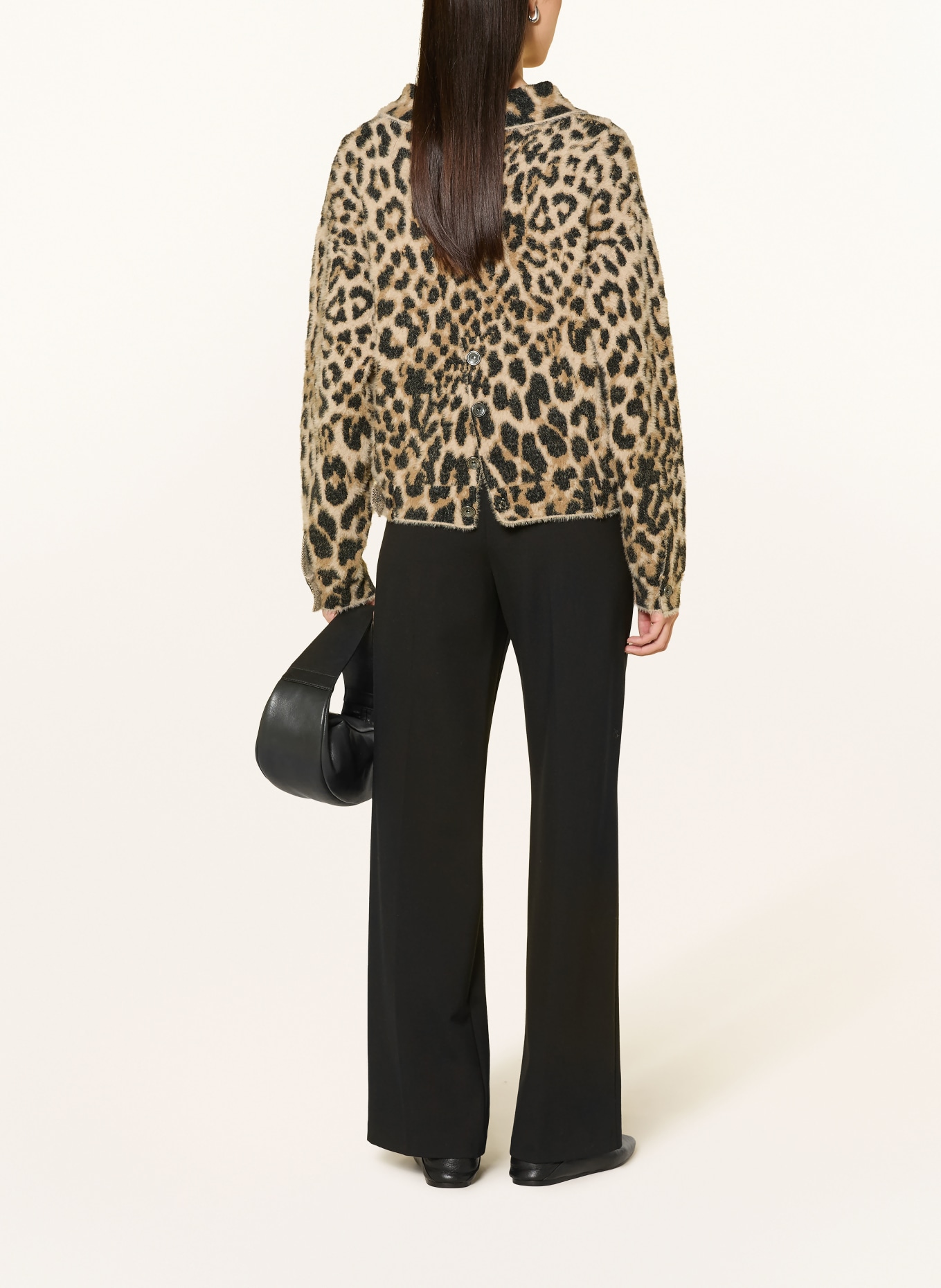 RINO & PELLE Strickjacke BUBBLY: HELLBRAUN / BRAUN / SCHWARZ