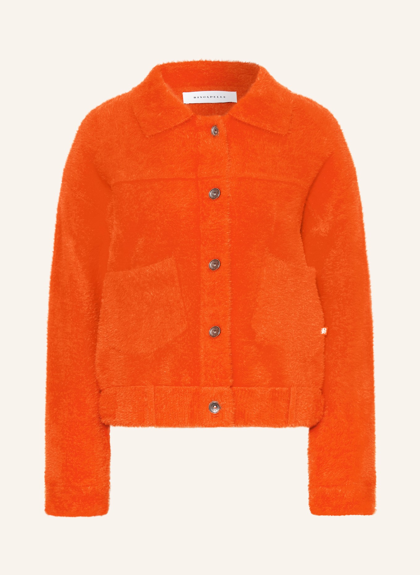 RINO & PELLE Stickad kofta BUBBLY: ORANGE