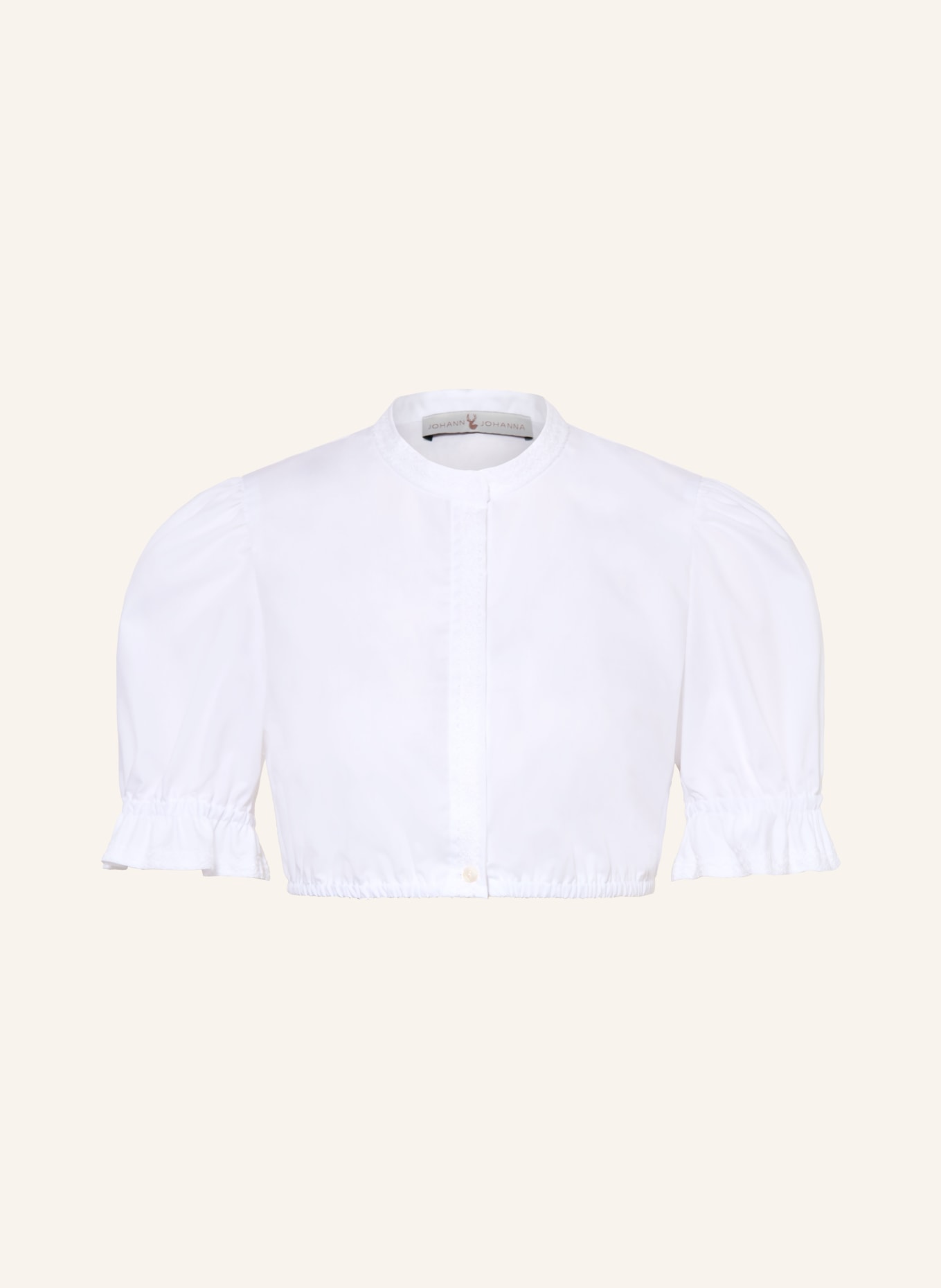 Johann & Johanna Dirndlblouse met kant en ruches: WIT