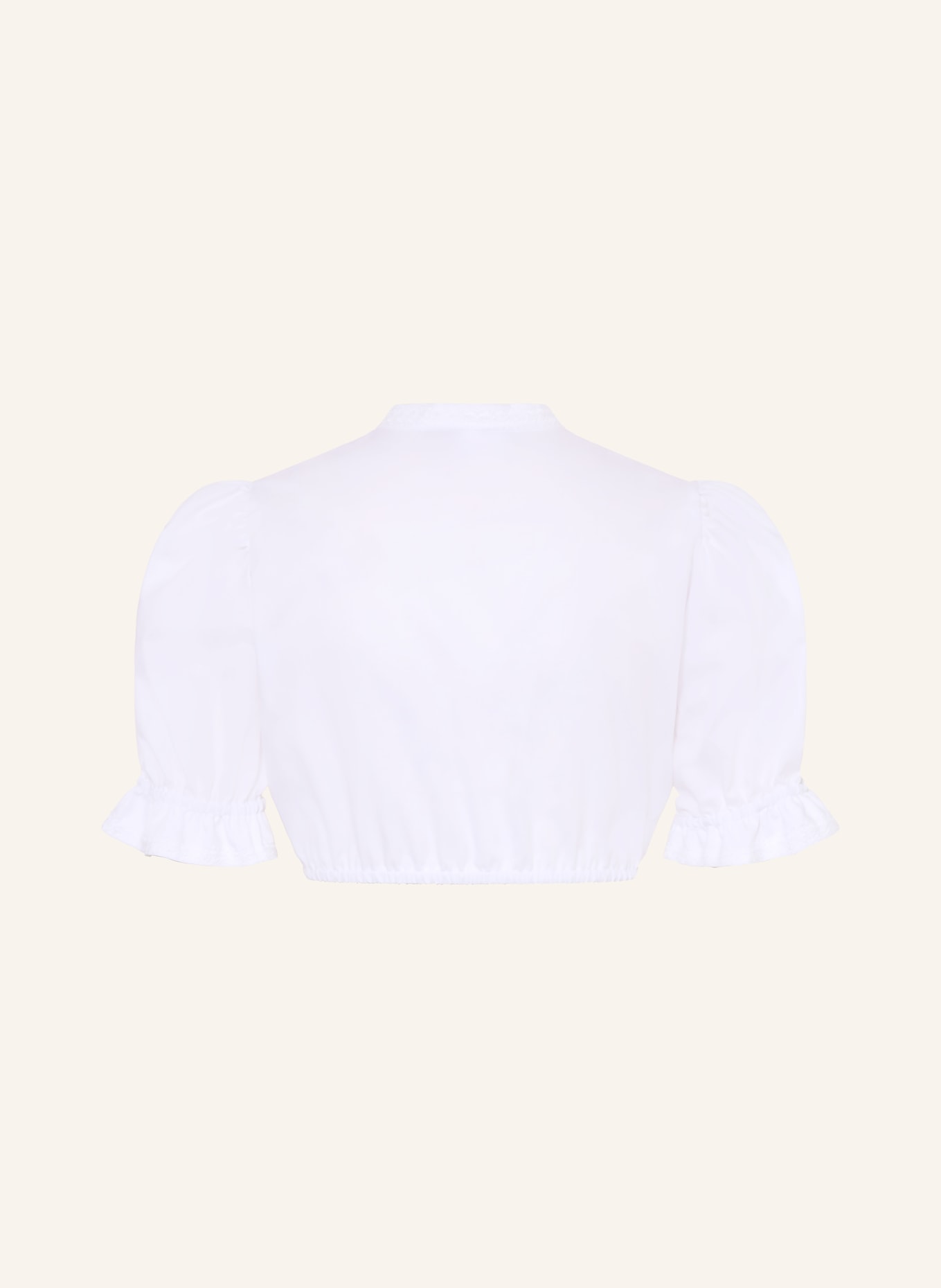 Johann & Johanna Dirndlblouse met kant en ruches: WIT