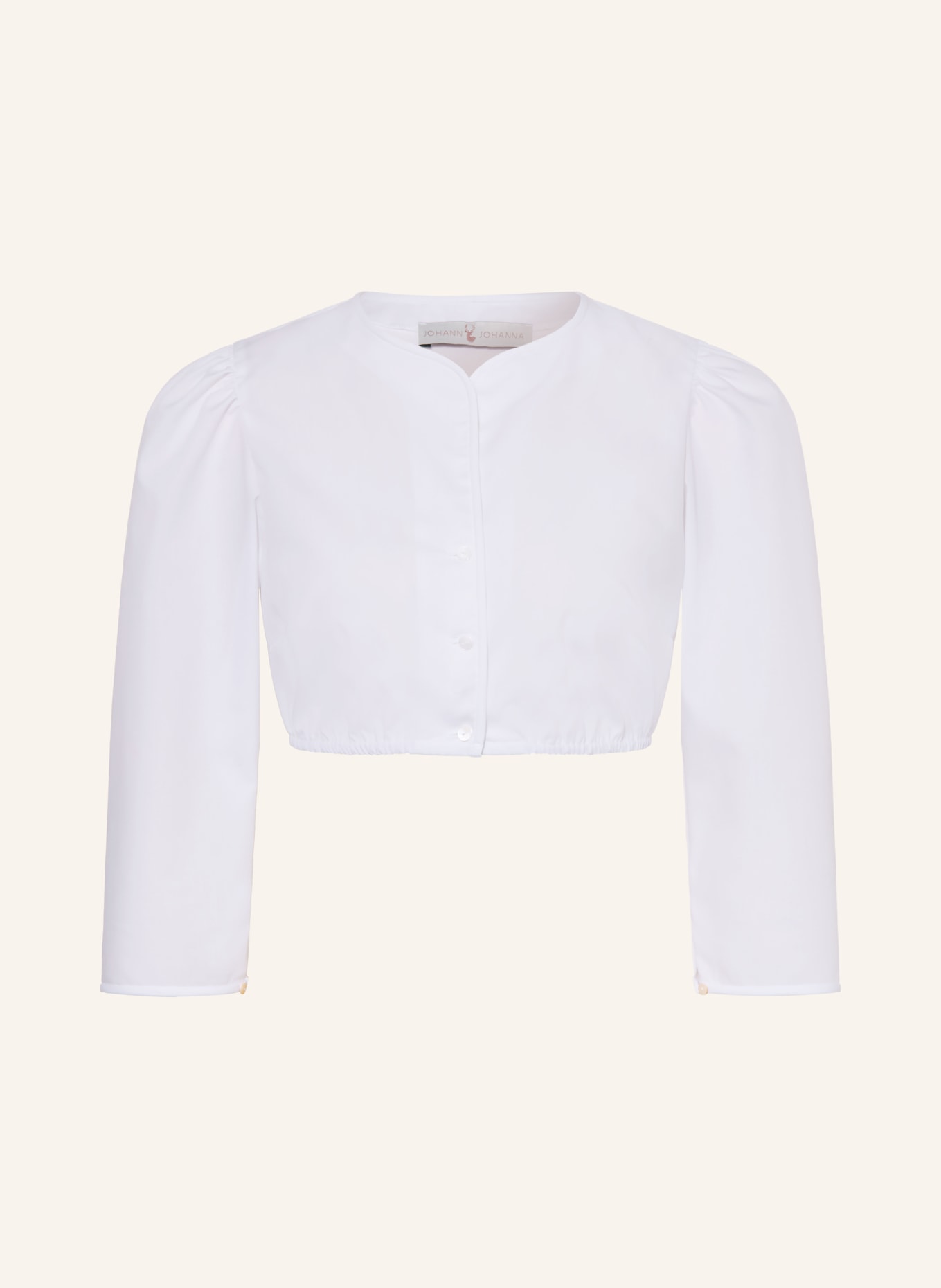 Johann & Johanna Dirndlblouse met 3/4-mouwen: WIT