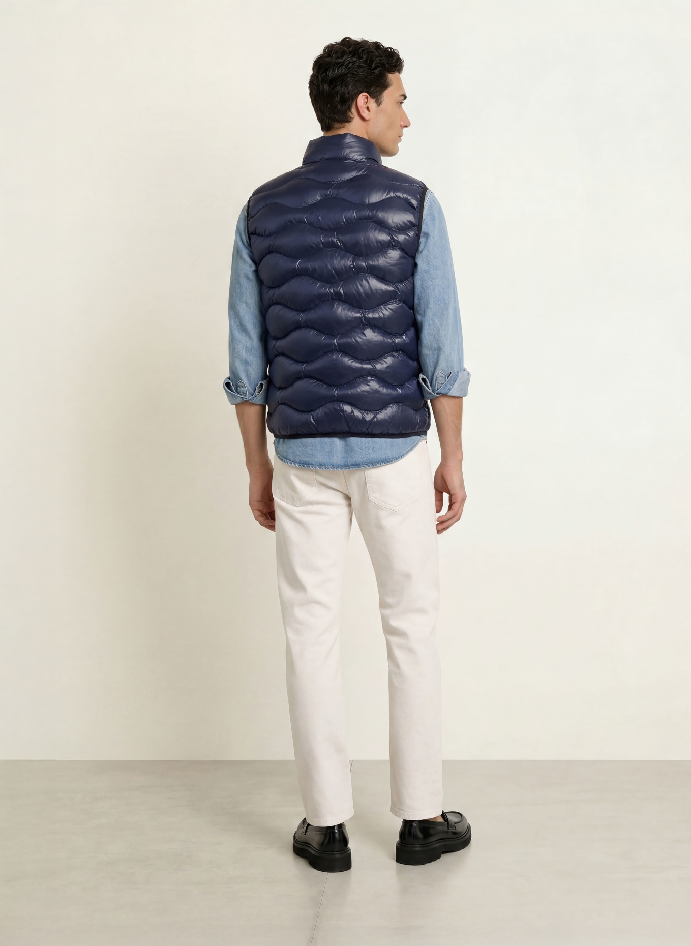 Blauer Gewatteerd vest DANNY met DUPONT™ SORONA®-isolatie: ZWART