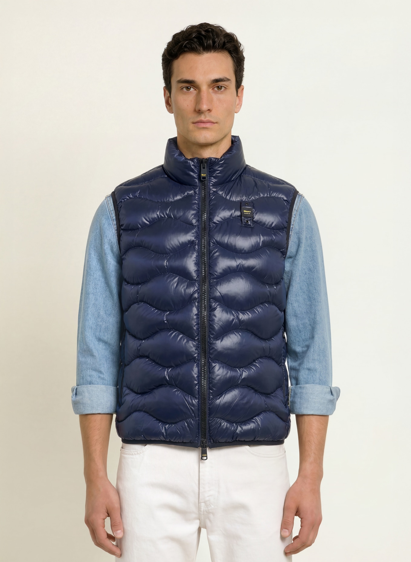 Blauer Gewatteerd vest DANNY met DUPONT™ SORONA®-isolatie: ZWART