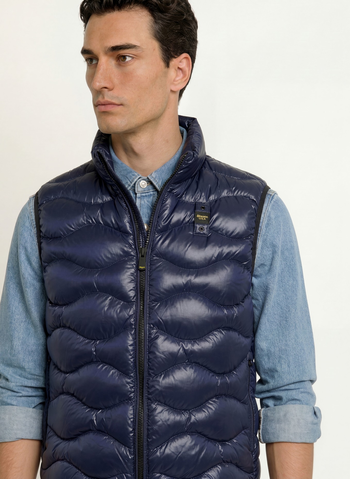 Blauer Gewatteerd vest DANNY met DUPONT™ SORONA®-isolatie: ZWART