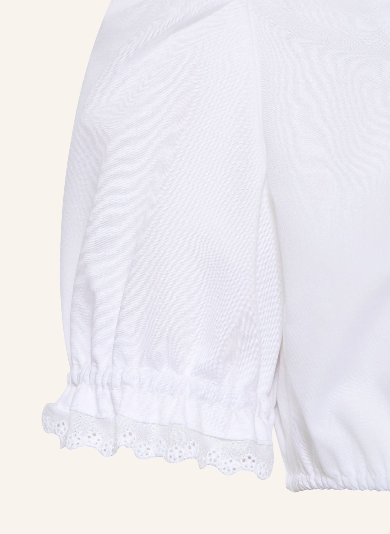 Johann & Johanna Dirndl blouse with lace: WHITE