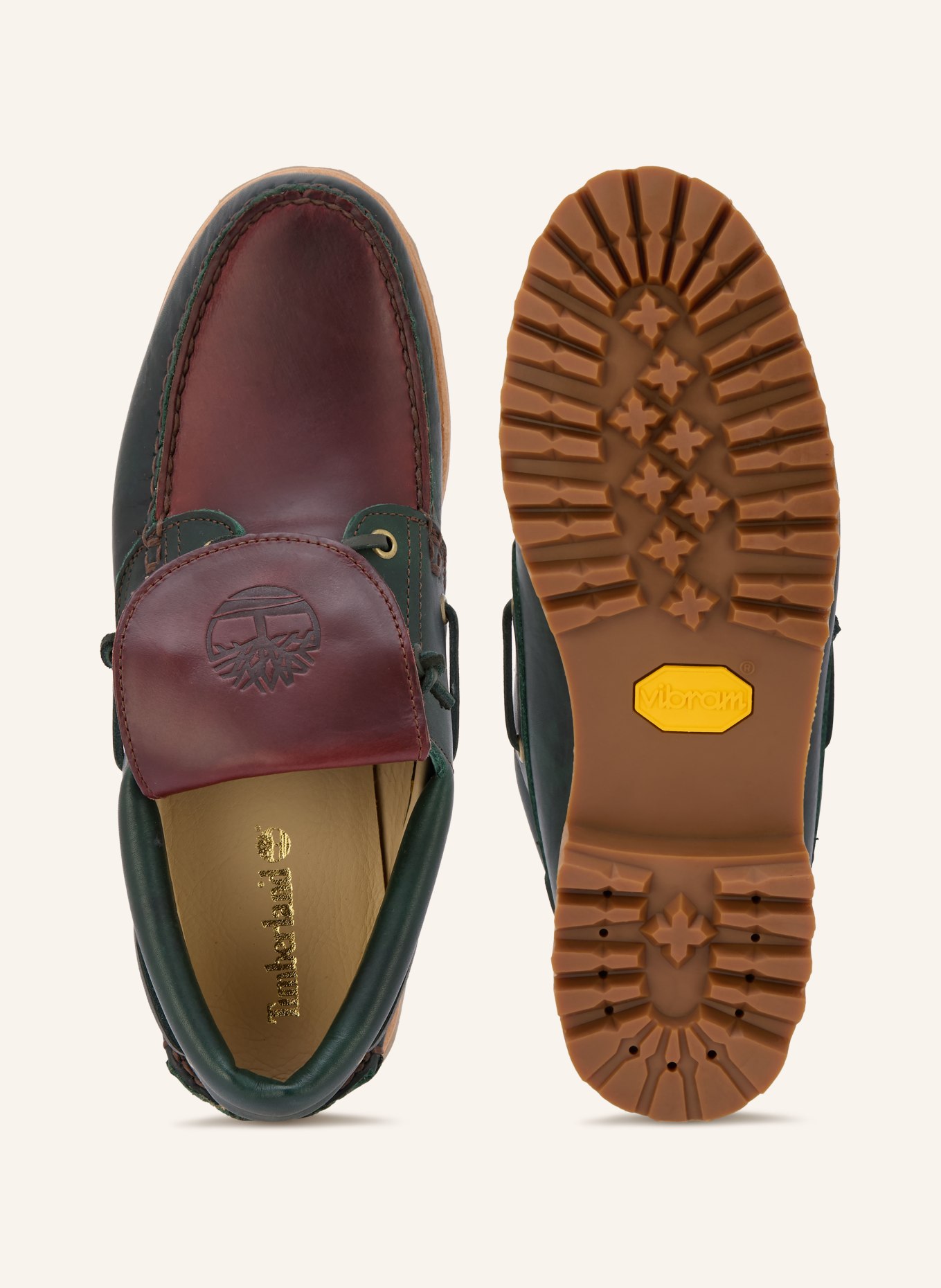 Timberland Chaussures bateau: GROEN / MARRON FONCÉ