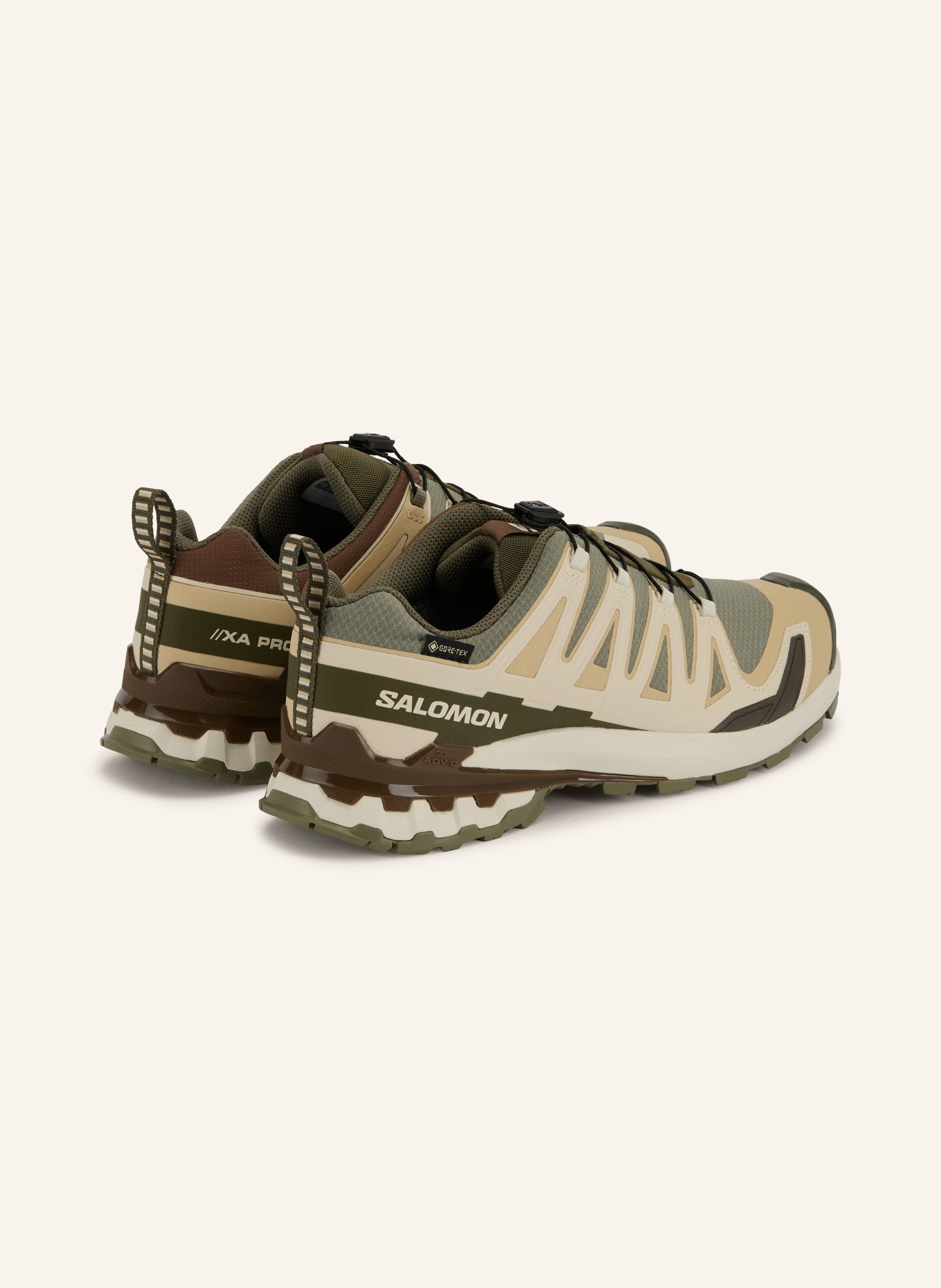 SALOMON Buty do biegania w terenie XA PRO 3D V9 GTX: BEŻOWY / KHAKI / JASNOZIELONY
