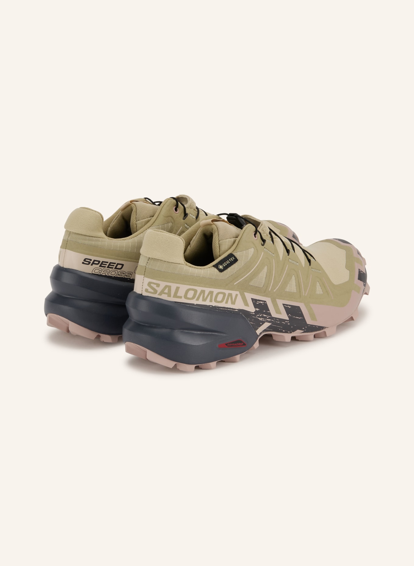 SALOMON Trailrunning-Schuhe SPEEDCROSS 6 GTX: BEIGE / HELLROSA / DUNKELGRAU