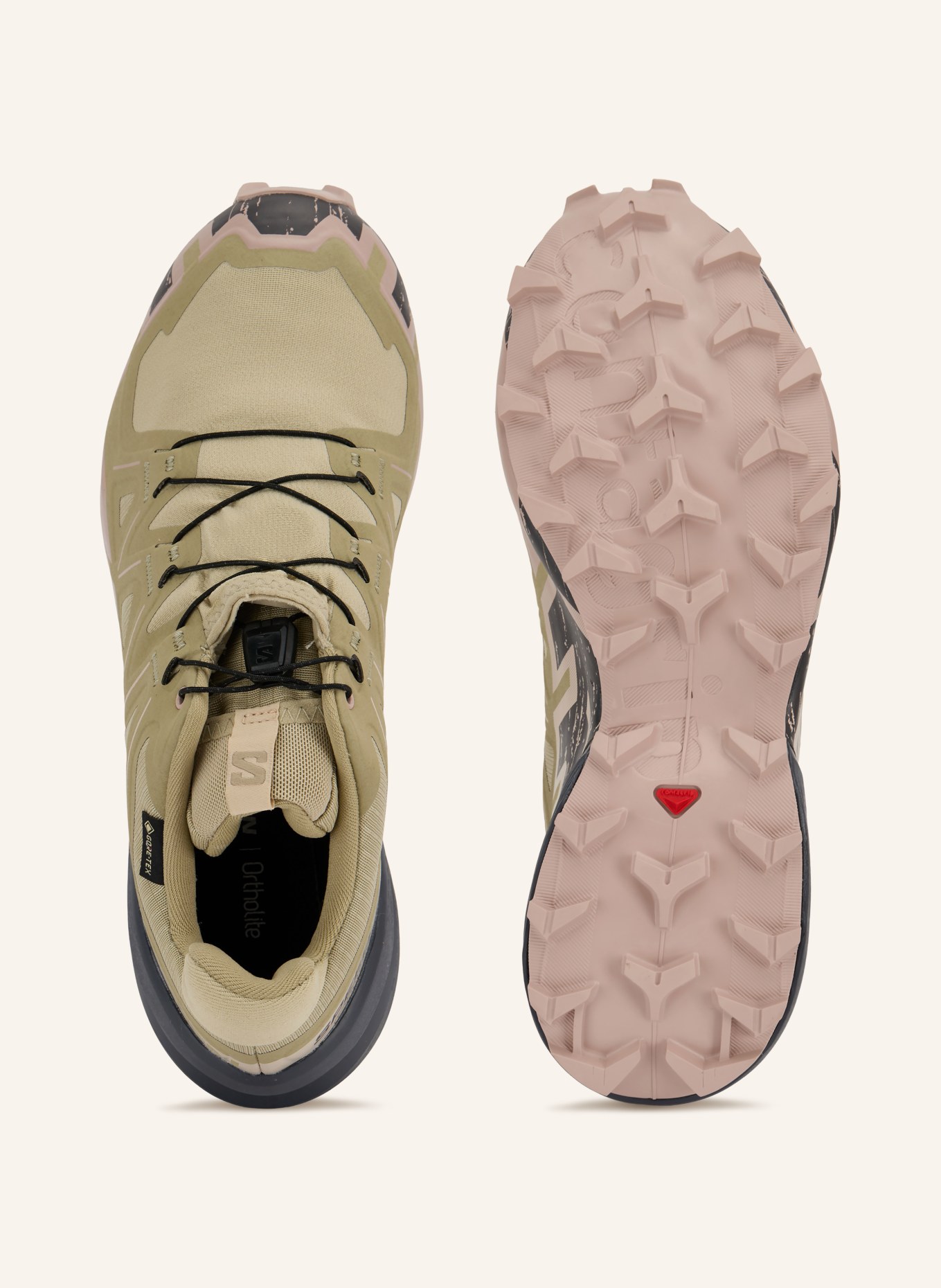 SALOMON Trailrunning-Schuhe SPEEDCROSS 6 GTX: BEIGE / HELLROSA / DUNKELGRAU