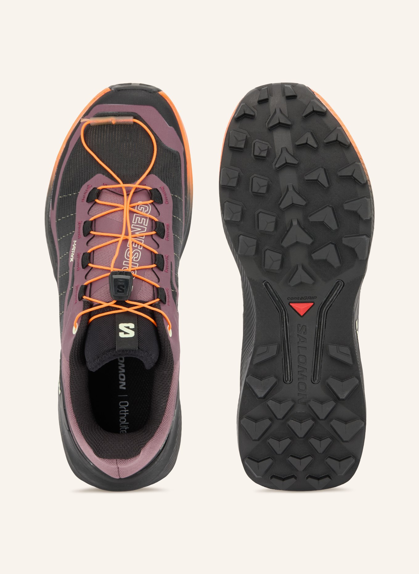 SALOMON Trailrunning-Schuhe GENESIS 2: DUNKELLILA / SCHWARZ