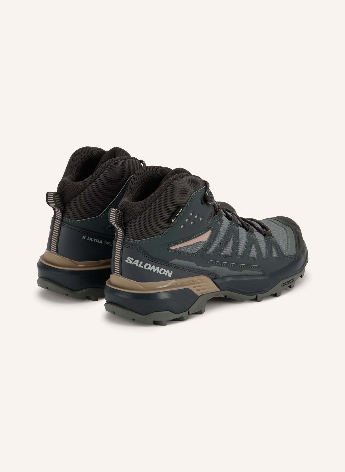 SALOMON Wanderschuhe X ULTRA 360 MID GTX: DUNKELGRAU / ALTROSA / GRAU