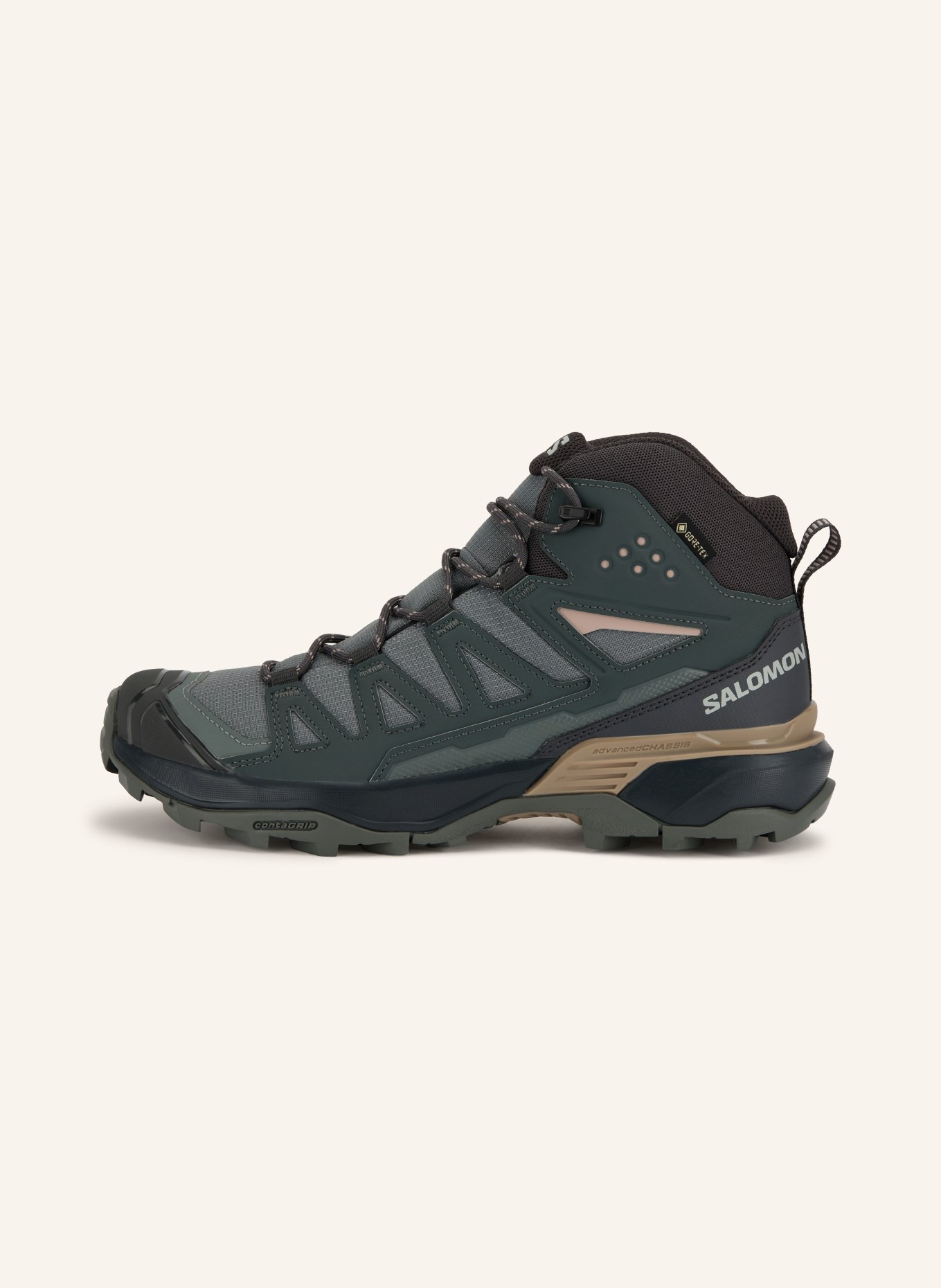 SALOMON Wanderschuhe X ULTRA 360 MID GTX: DUNKELGRAU / ALTROSA / GRAU