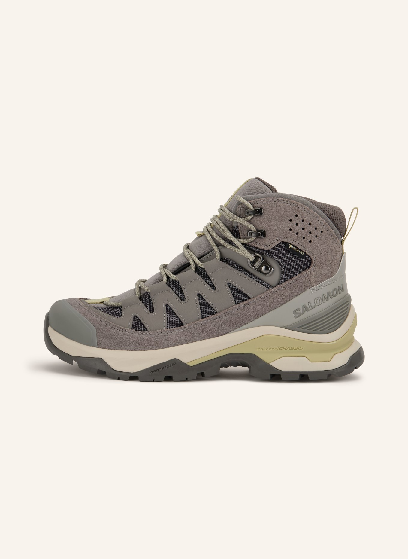 SALOMON Wanderschuhe QUEST ECHO GTX: GRAU / HELLGRAU / HELLGELB