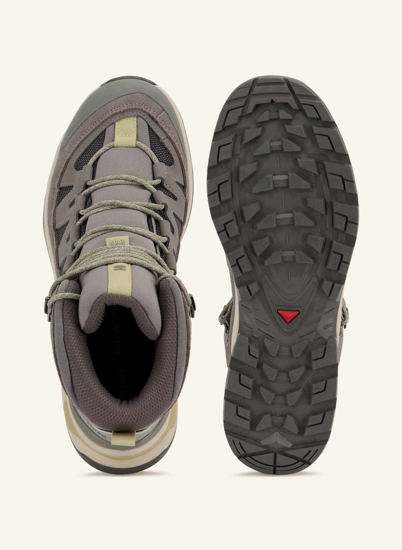 SALOMON Wanderschuhe QUEST ECHO GTX: GRAU / HELLGRAU / HELLGELB