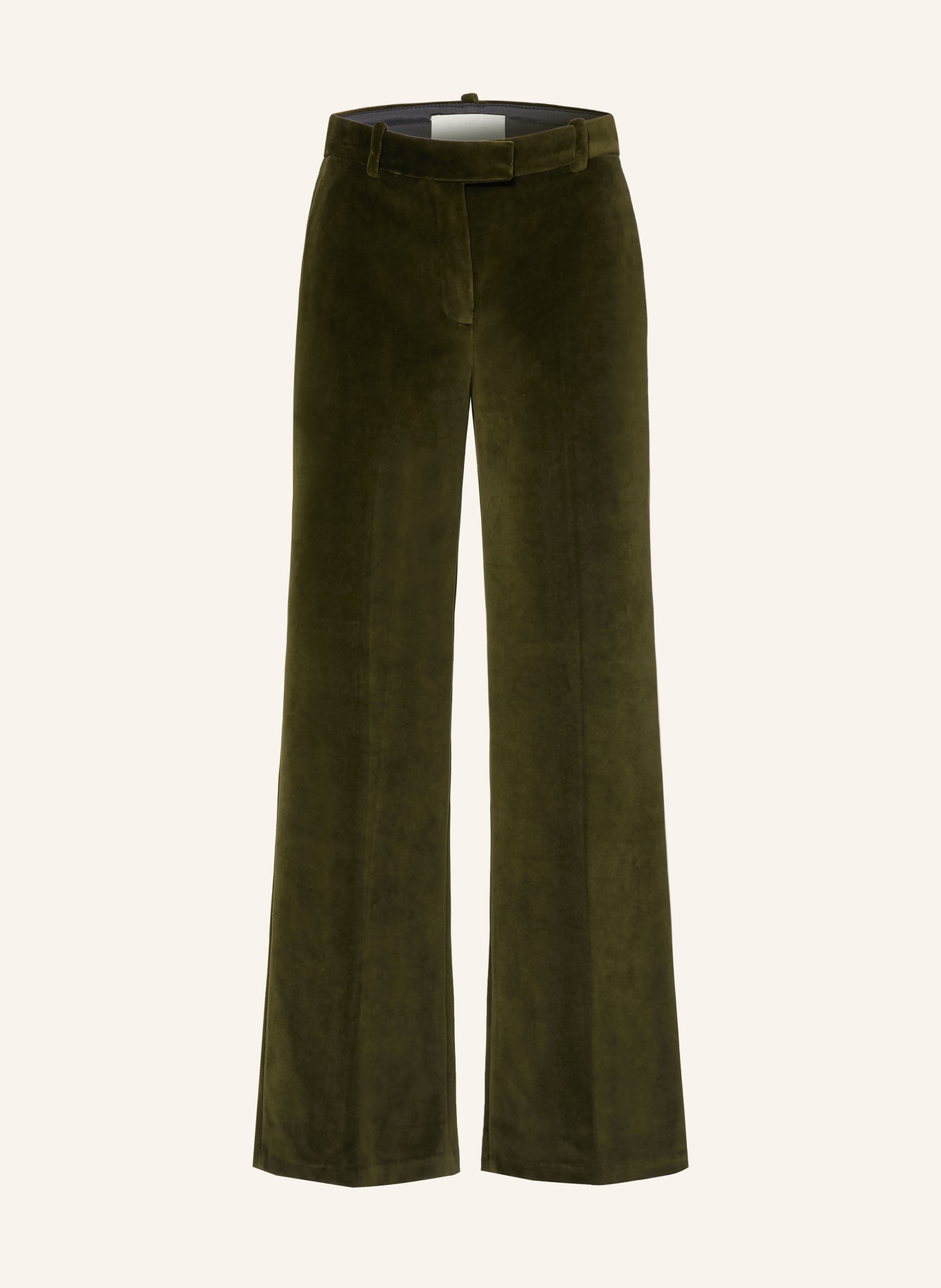 CIRCOLO 1901 Velvet wide-leg trousers: DARK GREEN