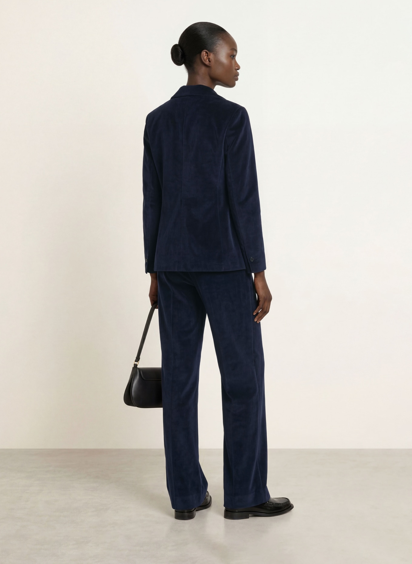 CIRCOLO 1901 Velvet wide-leg trousers: DARK BLUE