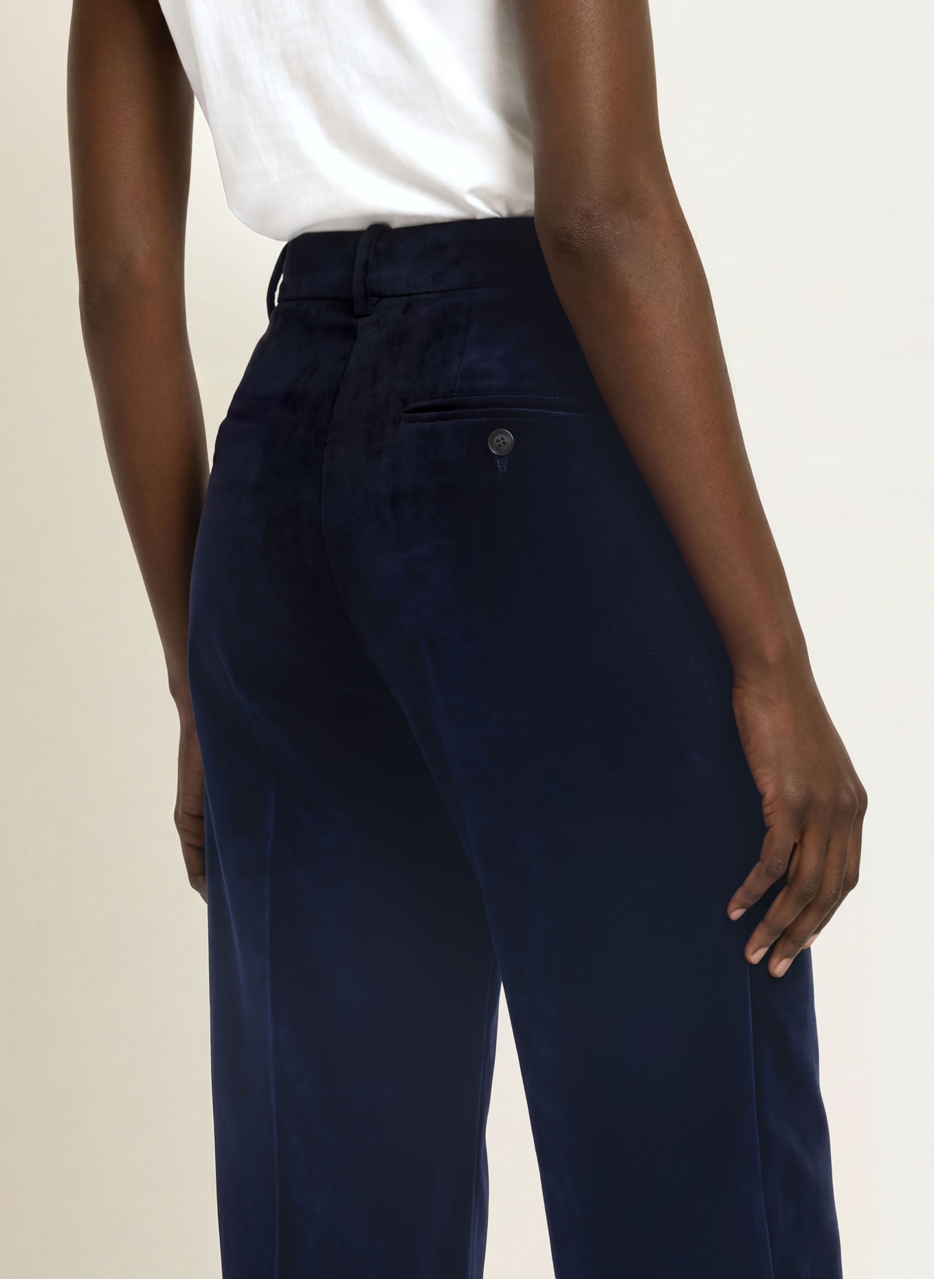 CIRCOLO 1901 Velvet wide-leg trousers: DARK BLUE
