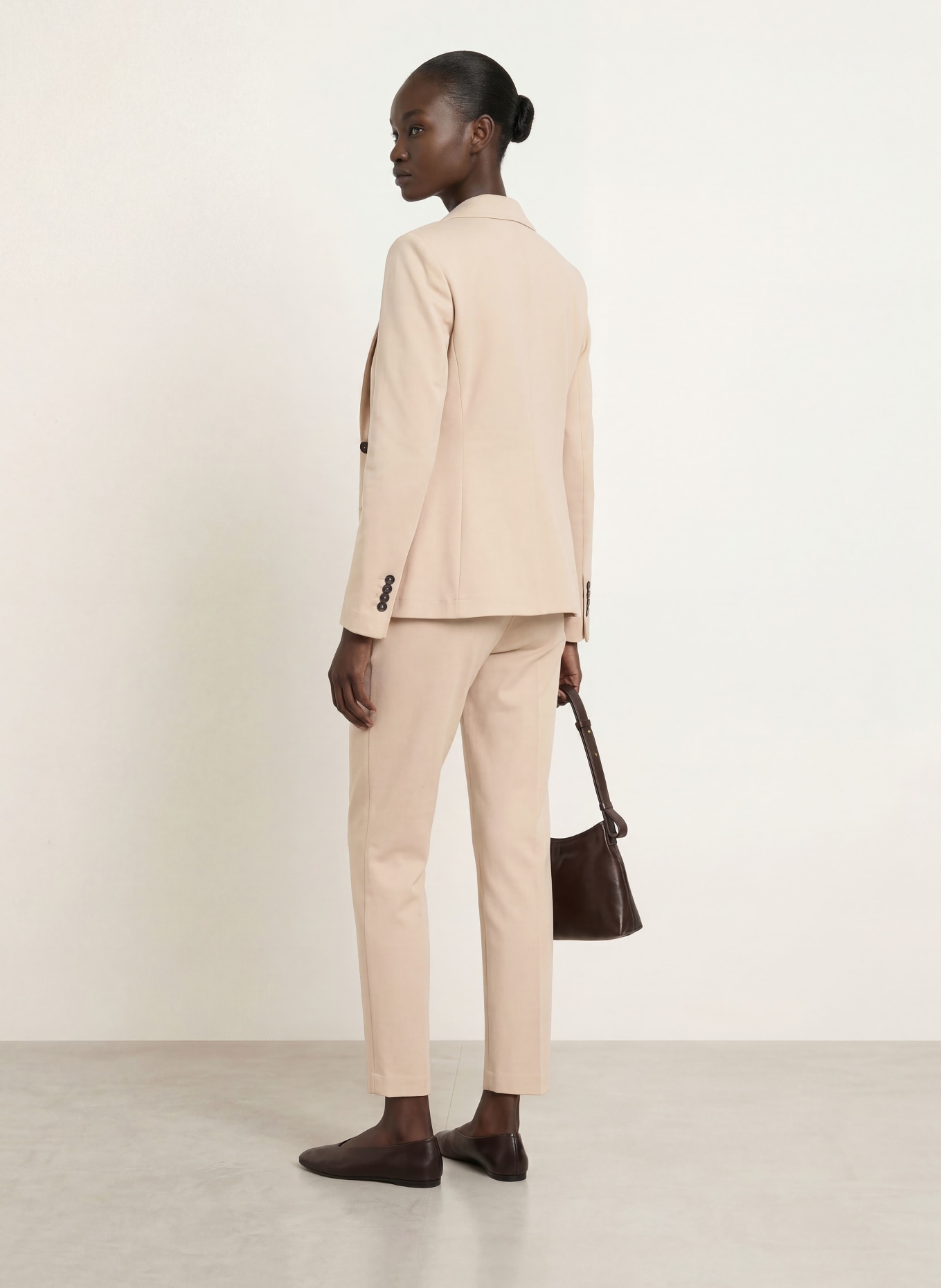 CIRCOLO 1901 7/8 broek van jersey: BEIGE