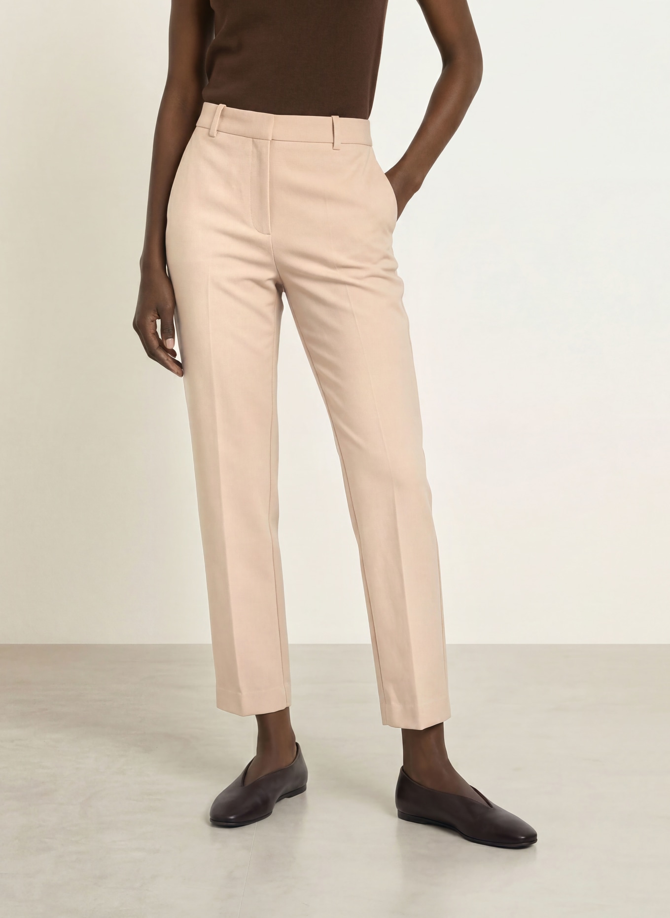 CIRCOLO 1901 7/8 broek van jersey: BEIGE