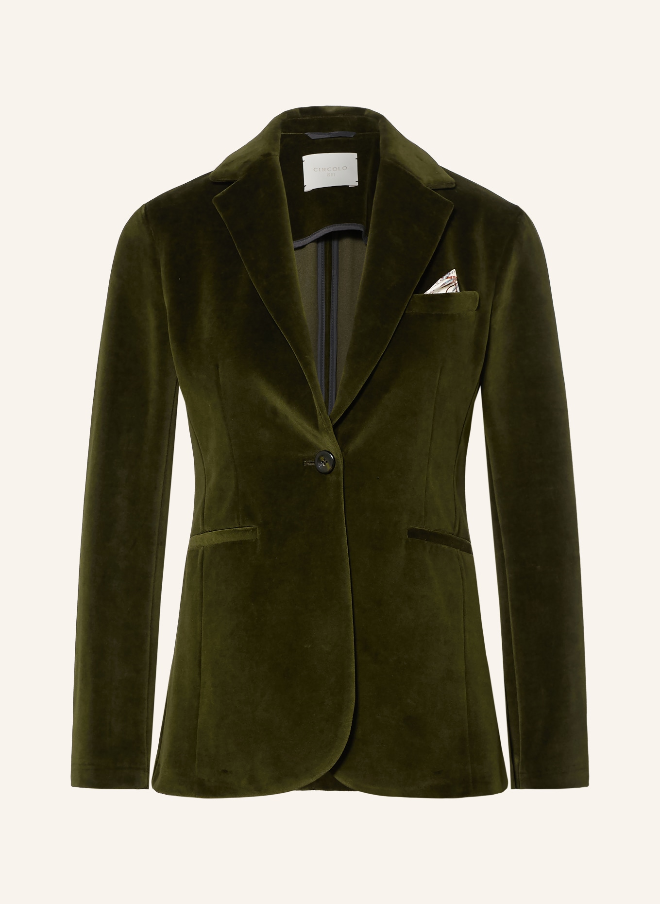 CIRCOLO 1901 Velvet Blazer: DARK GREEN