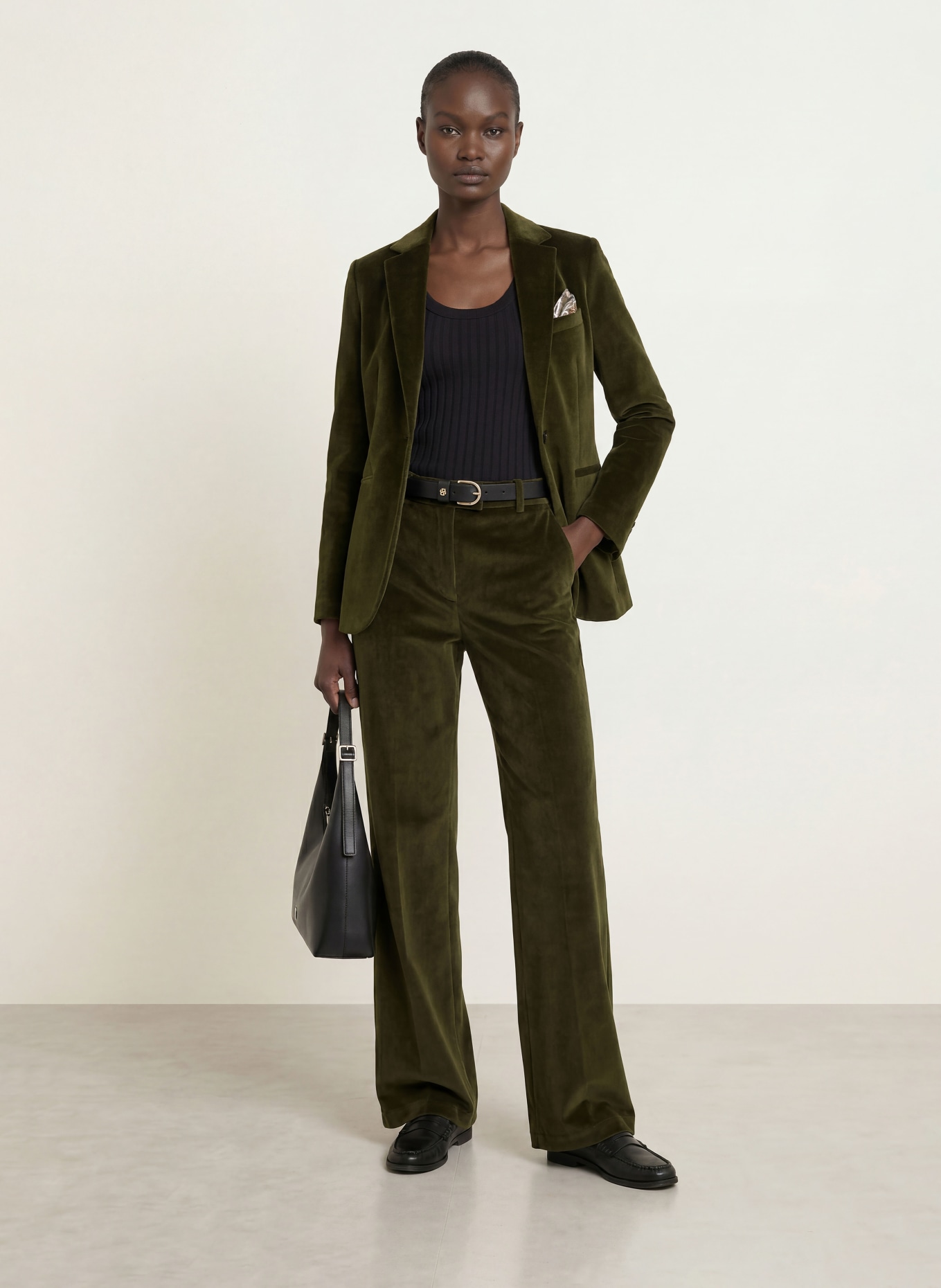 CIRCOLO 1901 Velvet Blazer: DARK GREEN
