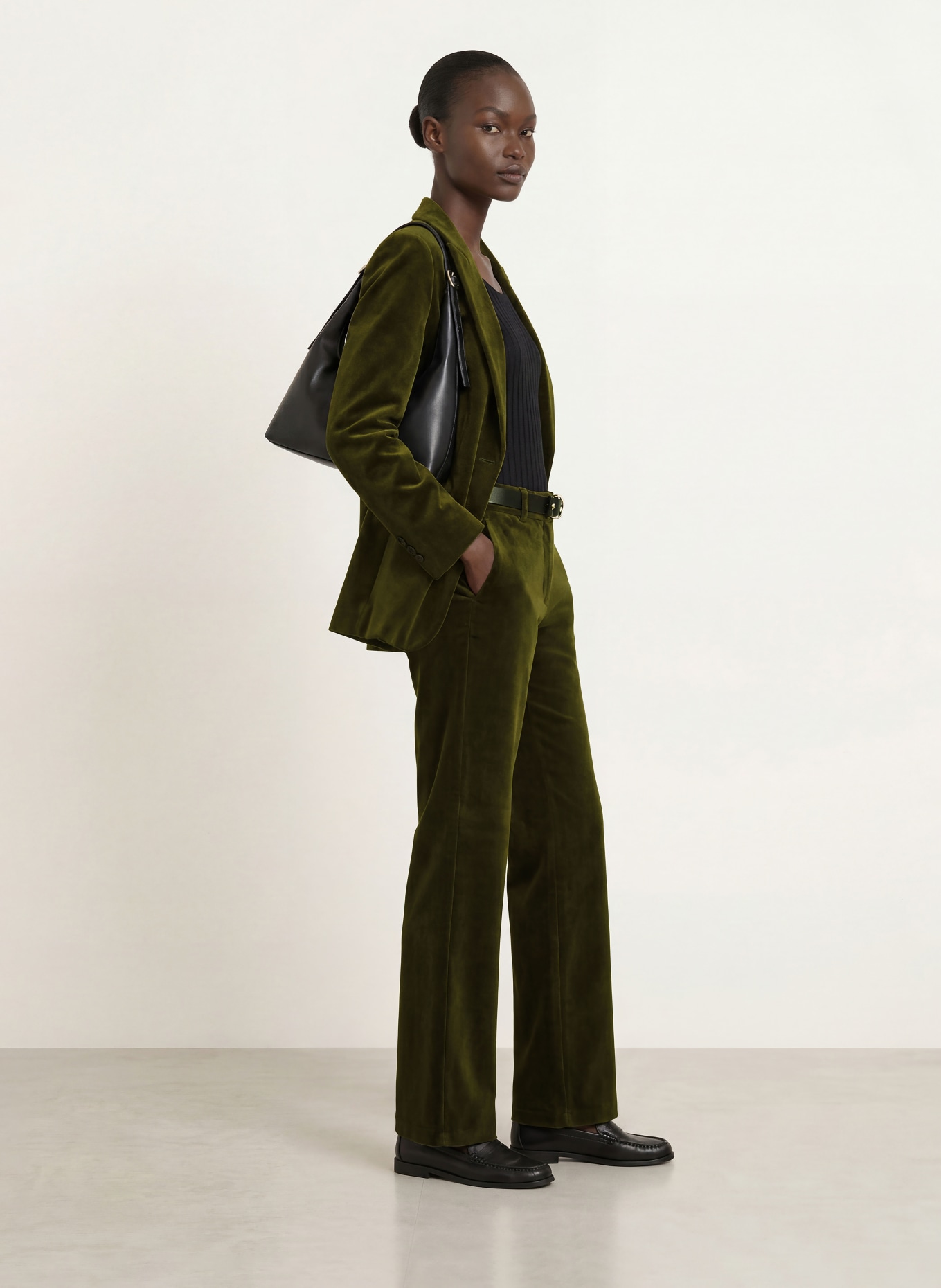CIRCOLO 1901 Velvet Blazer: DARK GREEN