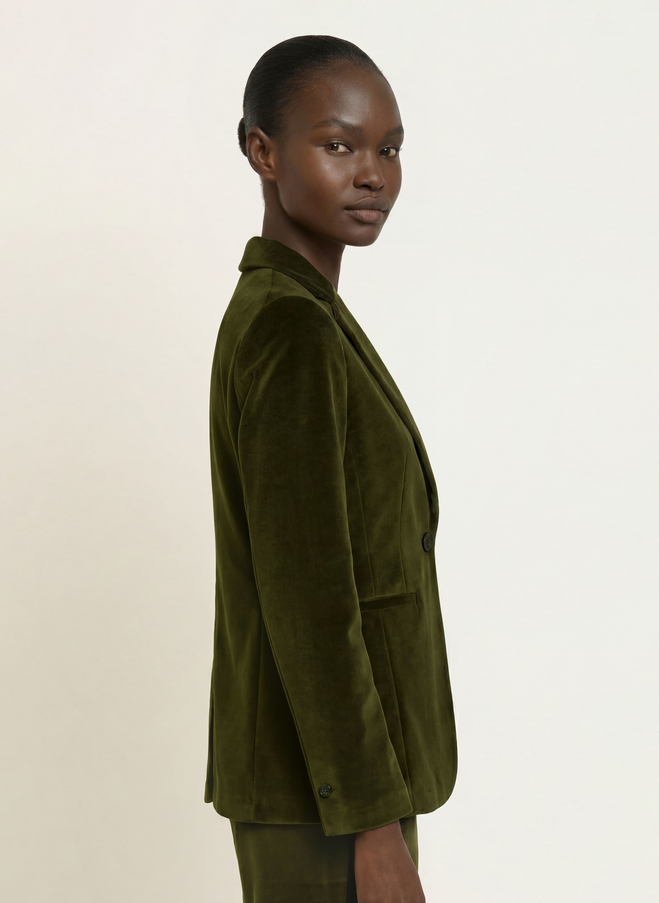CIRCOLO 1901 Velvet Blazer: DARK GREEN