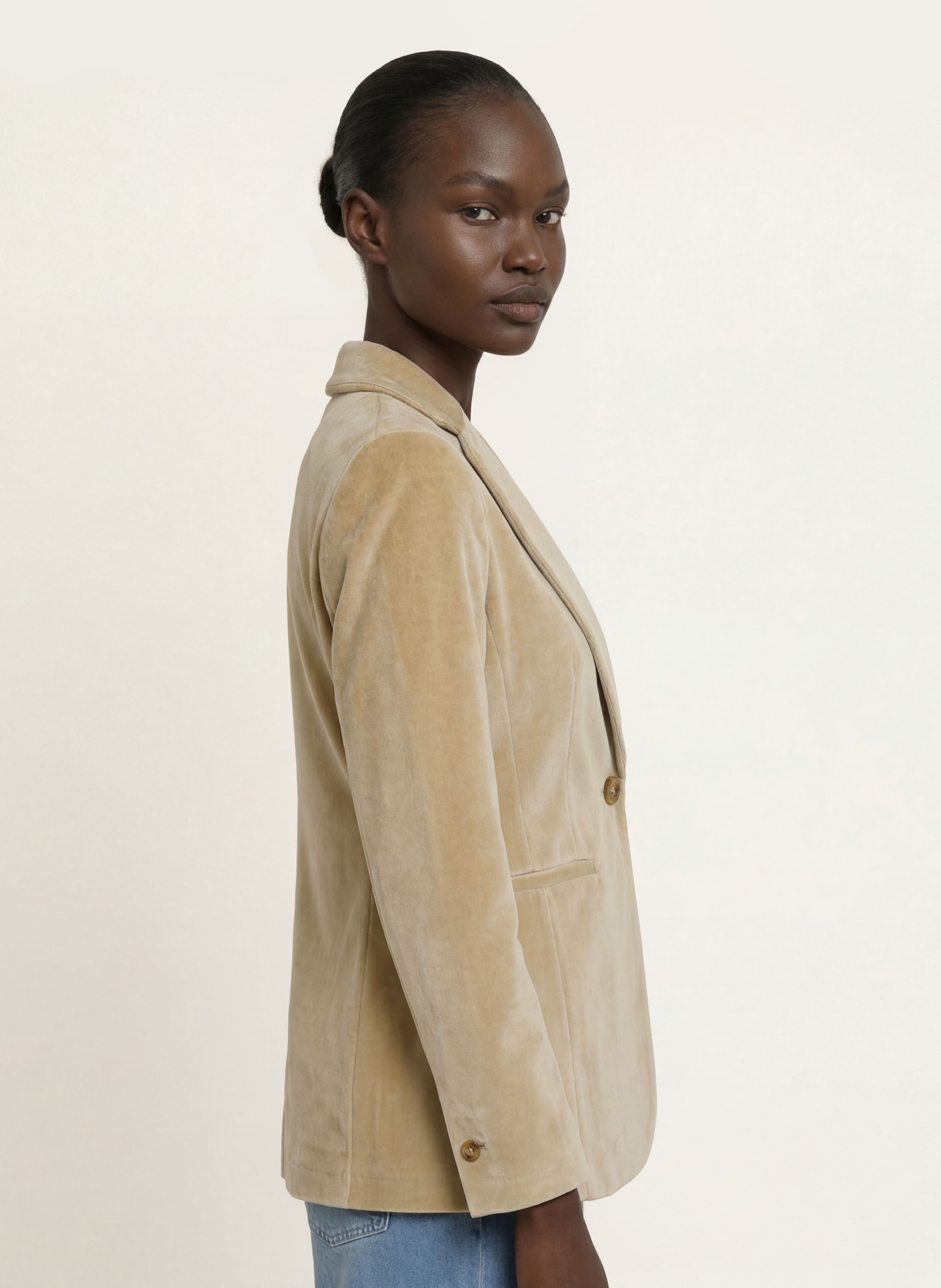 CIRCOLO 1901 Velvet Blazer: LIGHT GREEN