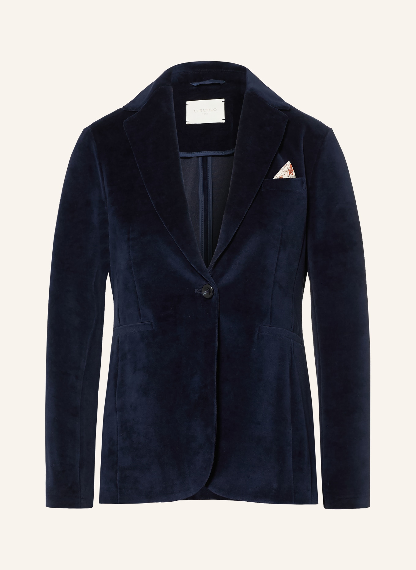 CIRCOLO 1901 Velvet Blazer: DARK BLUE