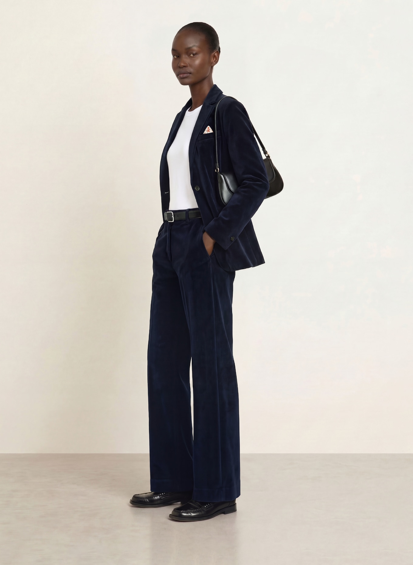 CIRCOLO 1901 Velvet Blazer: DARK BLUE
