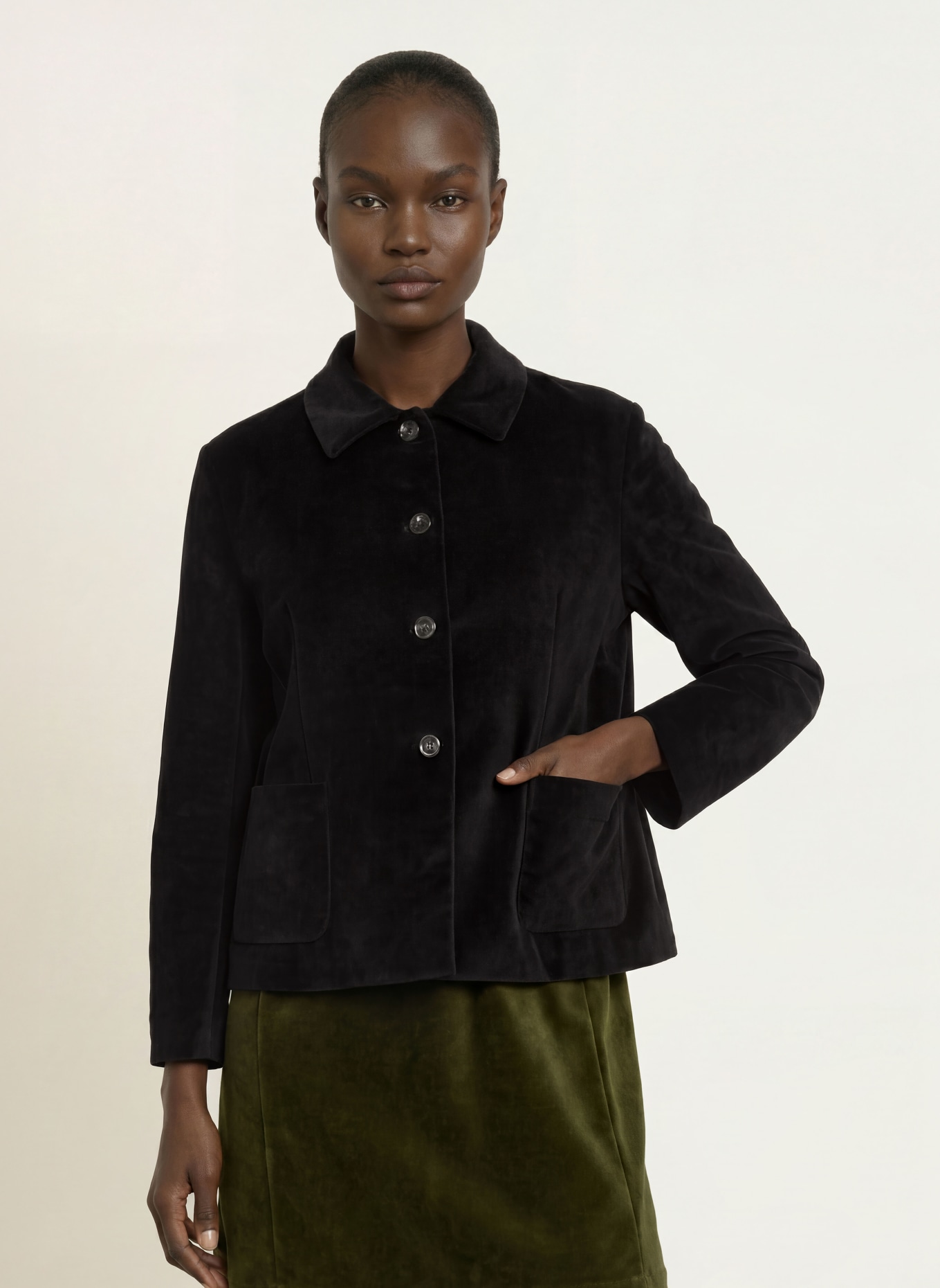 CIRCOLO 1901 Blazer en velours: NOIR