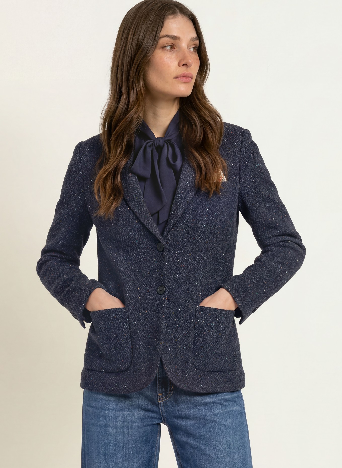 CIRCOLO 1901 Blazer: BLUE / ORANGE / WHITE