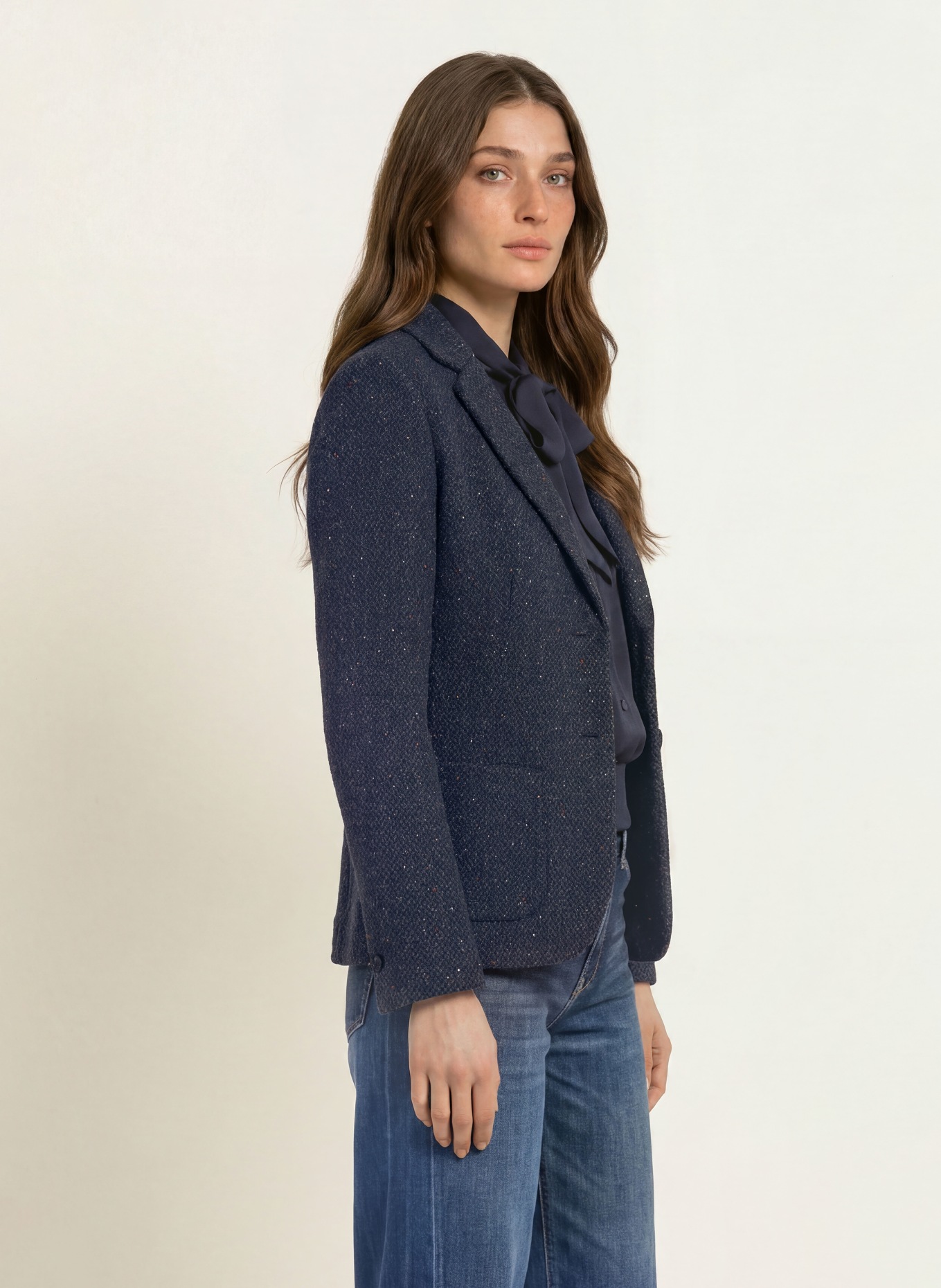 CIRCOLO 1901 Blazer: BLUE / ORANGE / WHITE