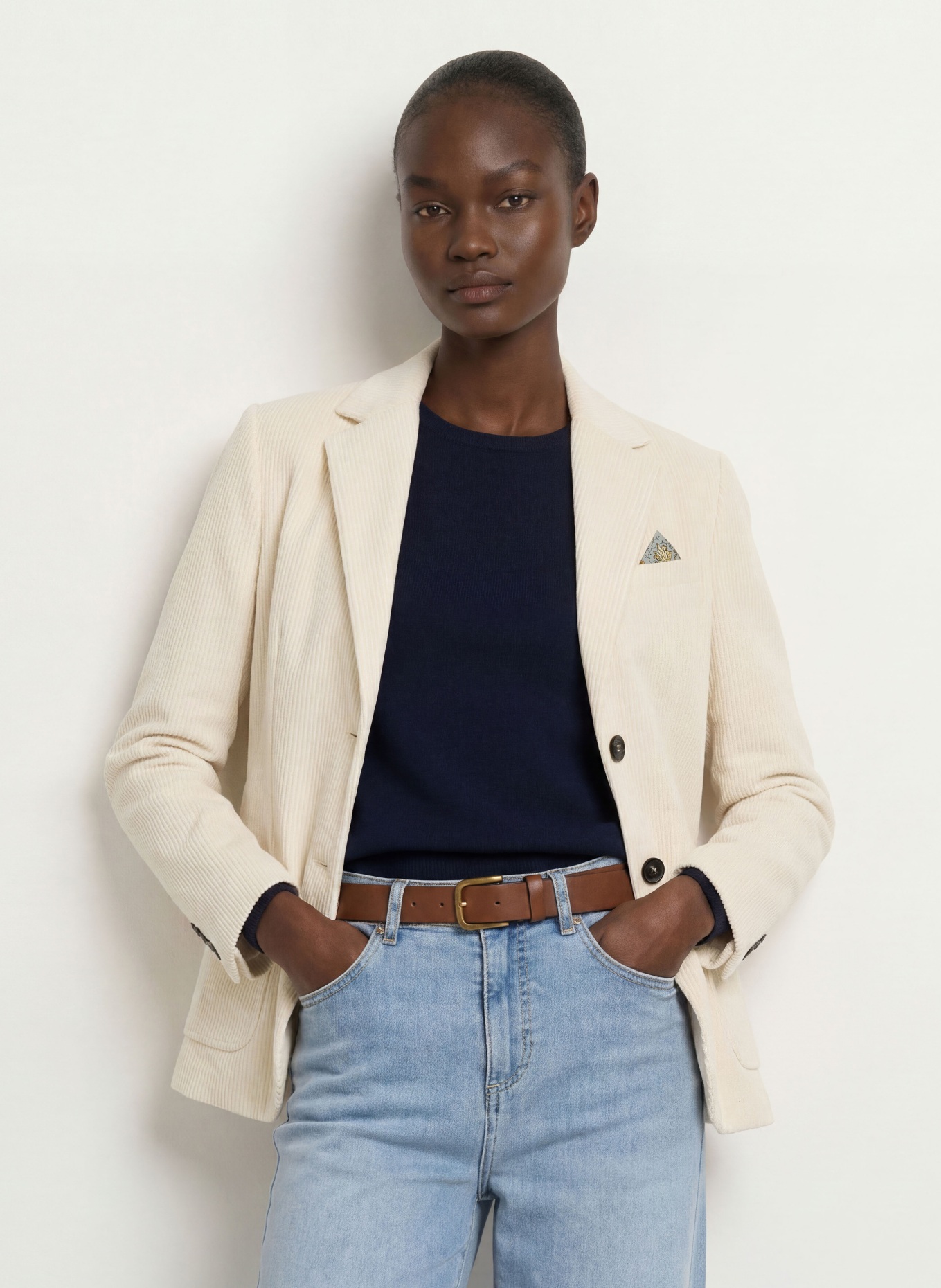 CIRCOLO 1901 Corduroy blazer: ECRU