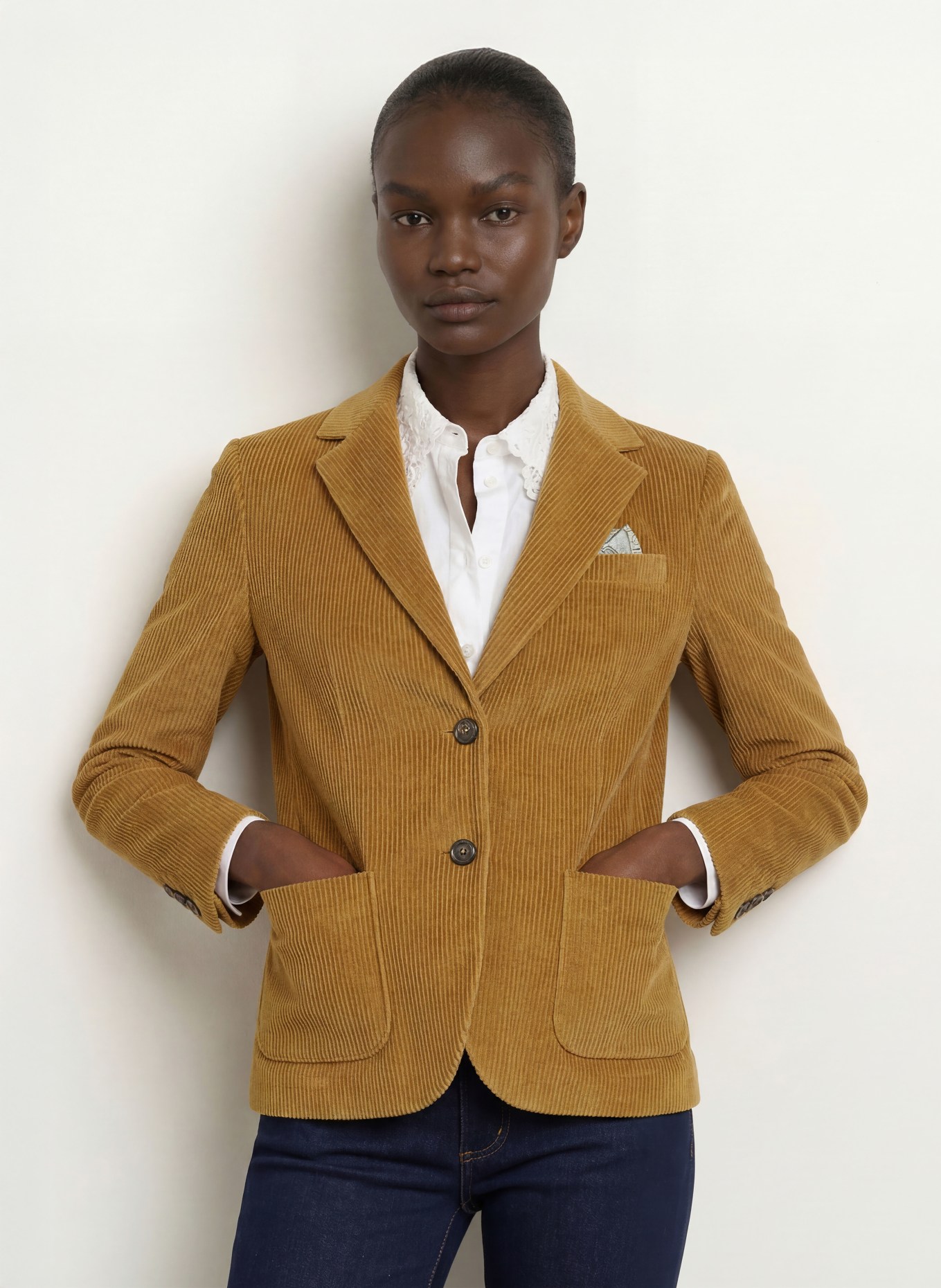 CIRCOLO 1901 Corduroy blazer: CAMEL