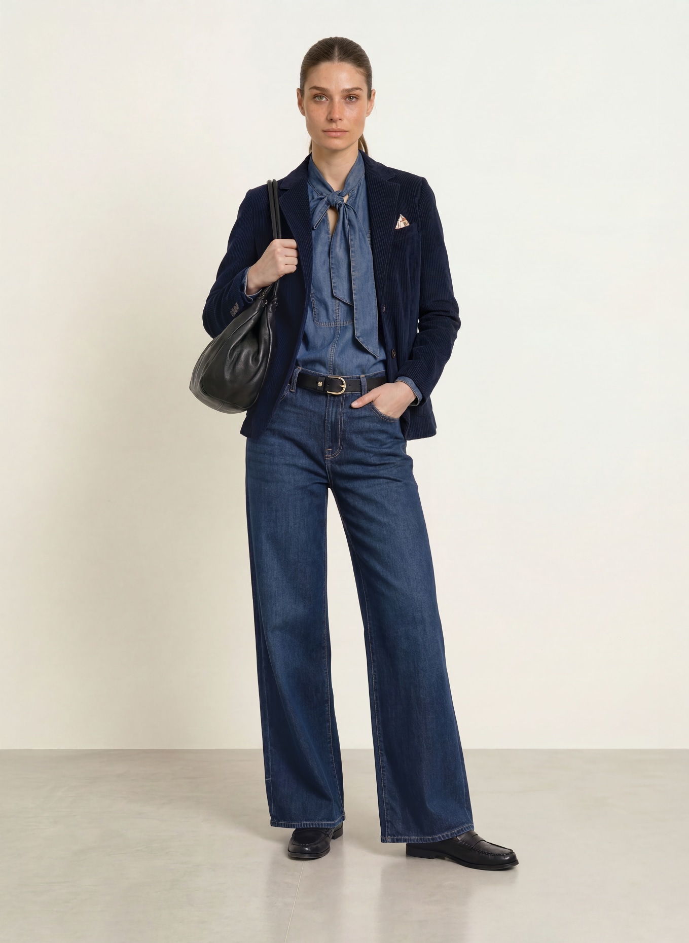 CIRCOLO 1901 Corduroy blazer: DARK BLUE