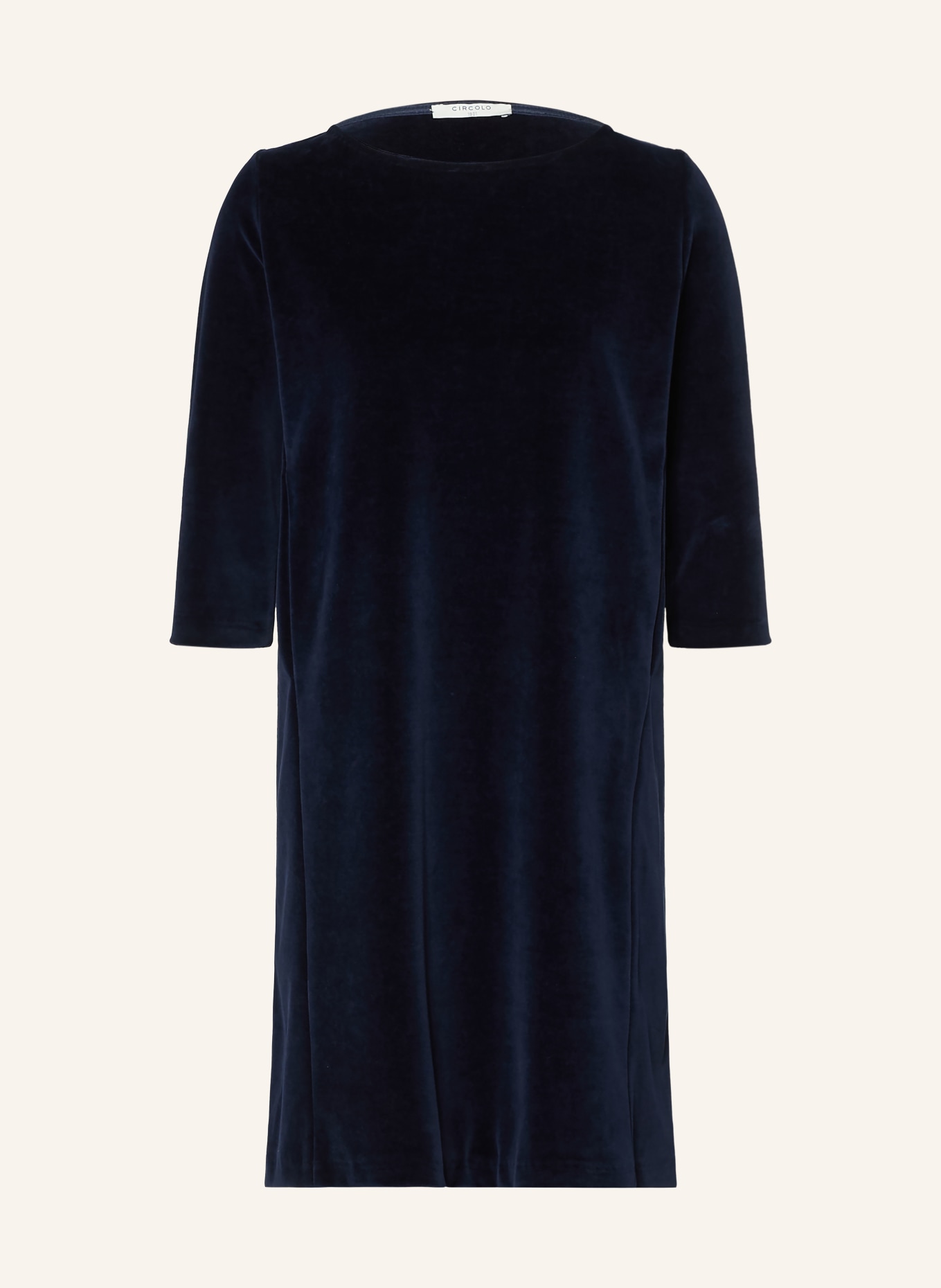 CIRCOLO 1901 Velvet dress with 3/4 sleeves: DARK BLUE