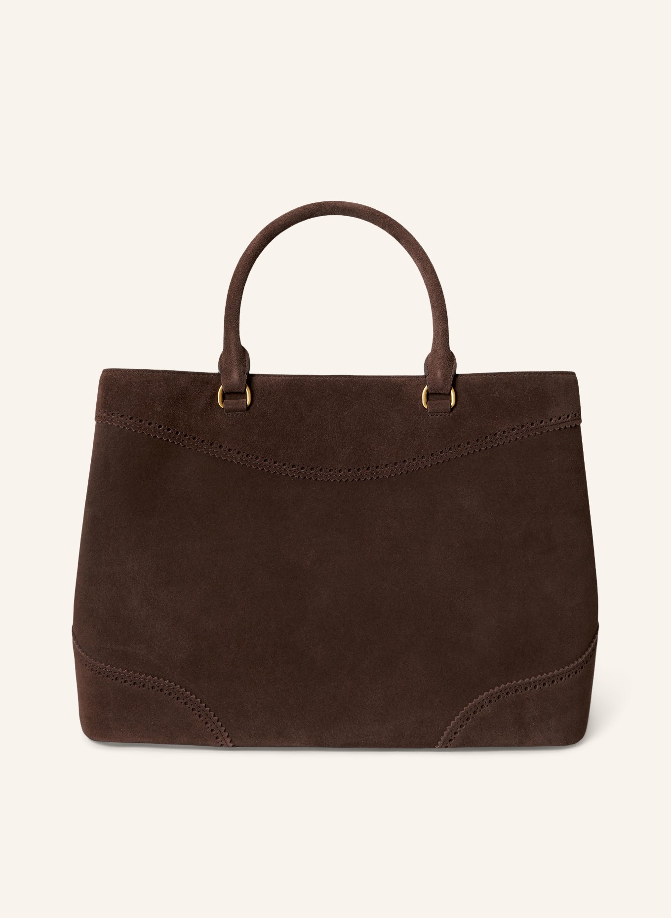 LAUREN RALPH LAUREN Shopper MARCY: TMAVĚ HNĚDÁ / ZLATÁ
