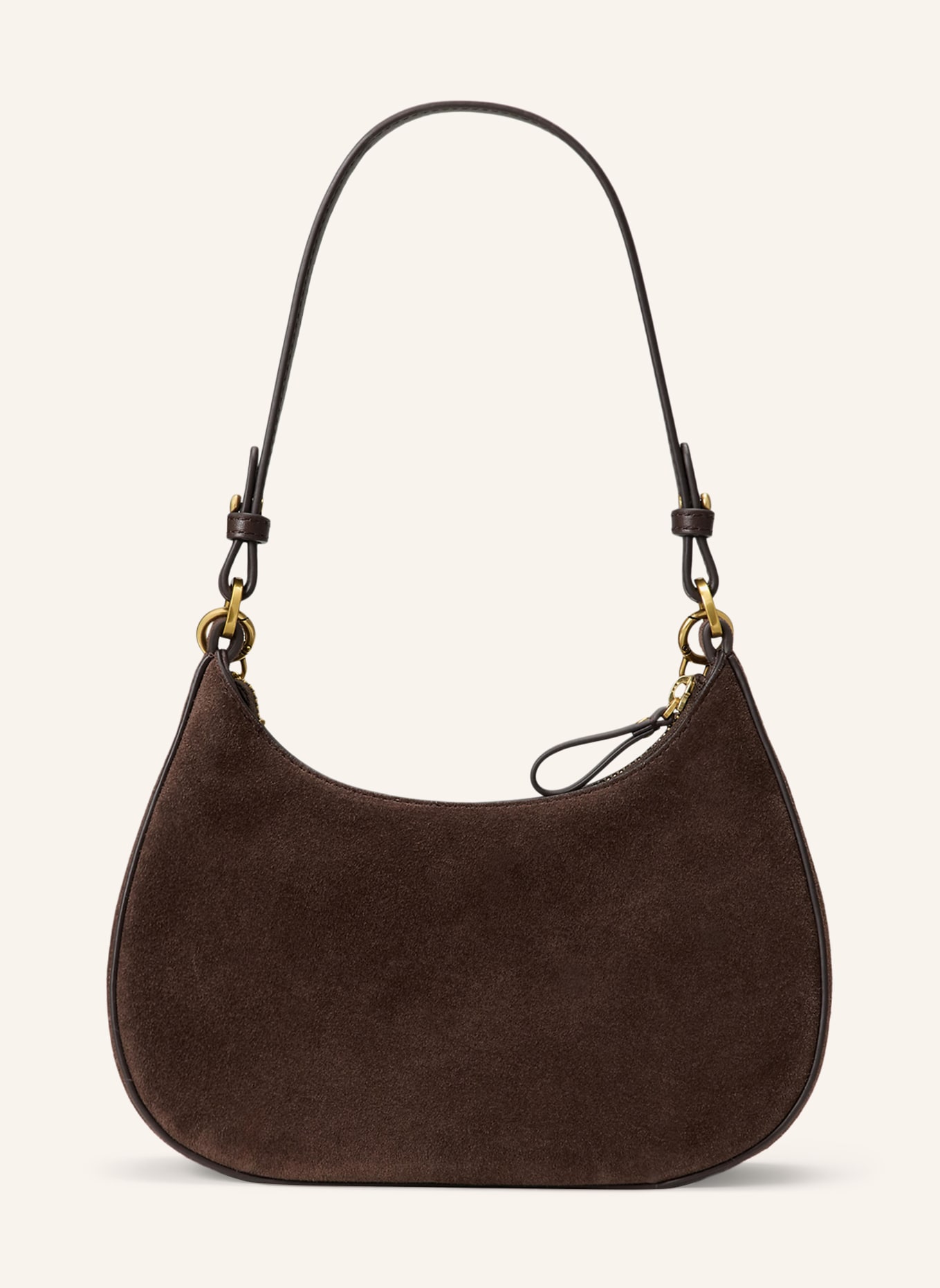 LAUREN RALPH LAUREN Schoudertas: MARRON FONCÉ