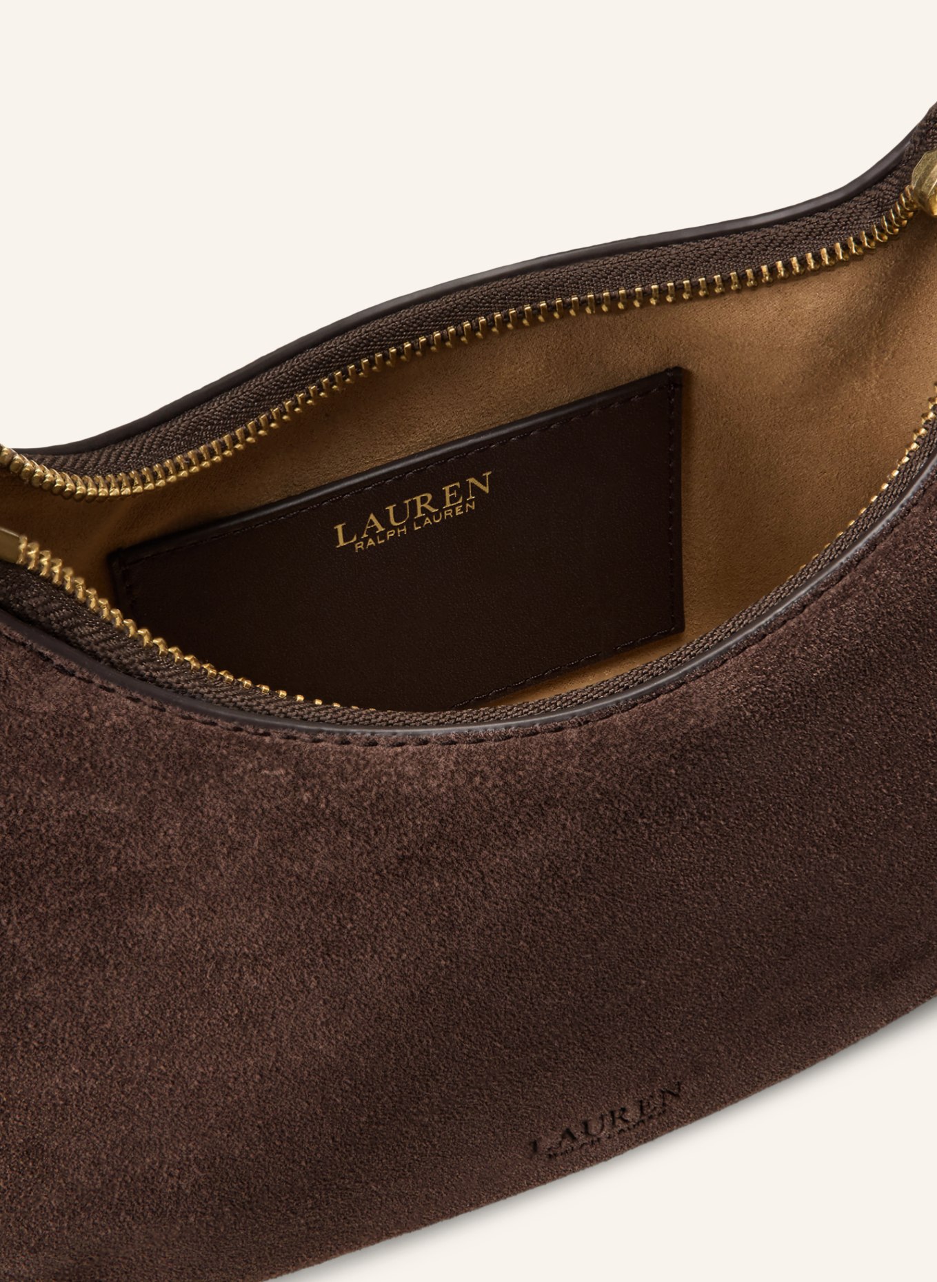 LAUREN RALPH LAUREN Schoudertas: MARRON FONCÉ