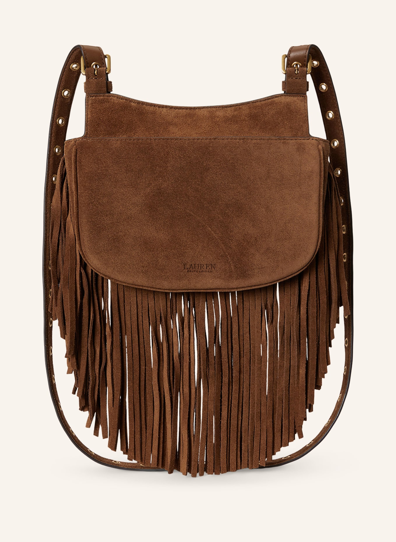 LAUREN RALPH LAUREN Schoudertas MARCY: BRUIN / GOUD