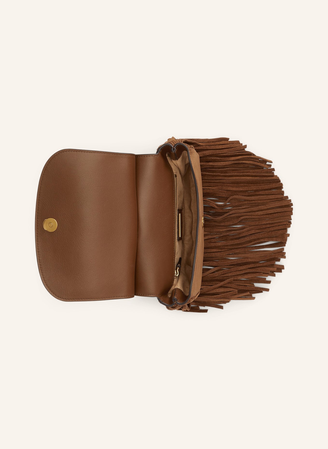 LAUREN RALPH LAUREN Schoudertas MARCY: BRUIN / GOUD