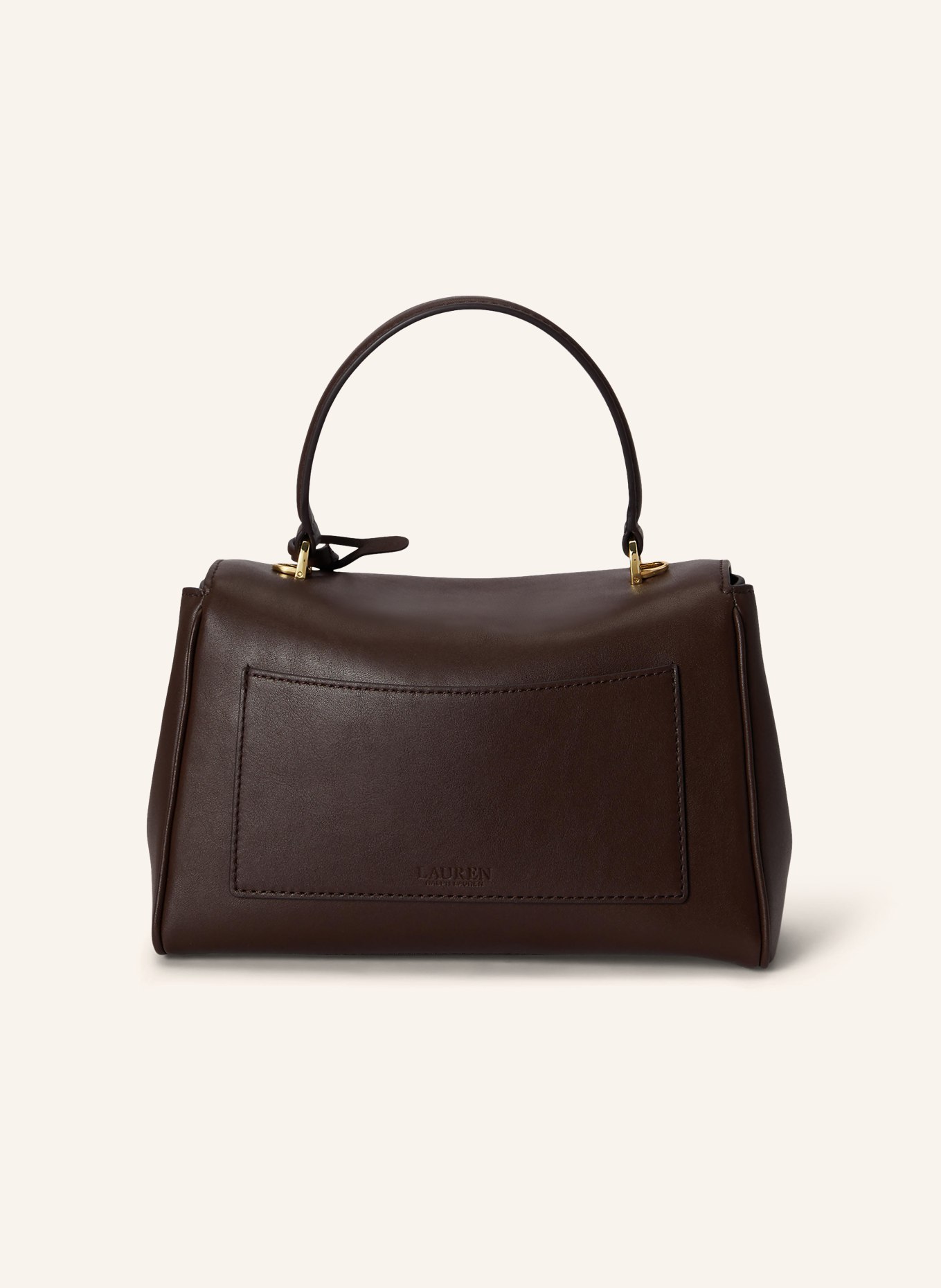 LAUREN RALPH LAUREN Umhängetasche FARRAH SMALL: DUNKELBRAUN / GOLD