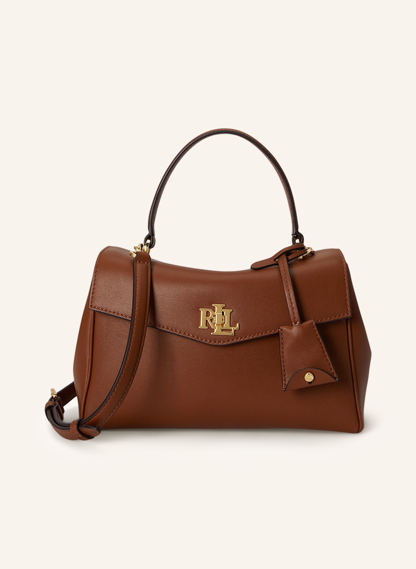 LAUREN RALPH LAUREN Umhängetasche FARRAH SMALL: BRAUN / GOLD