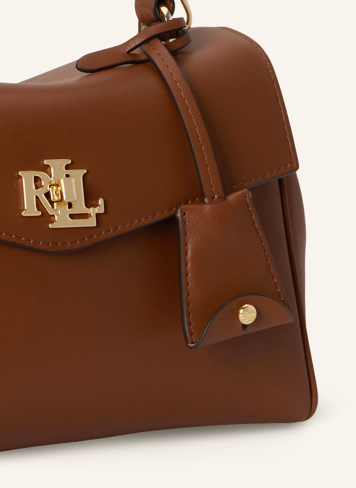 LAUREN RALPH LAUREN Umhängetasche FARRAH SMALL: BRAUN / GOLD