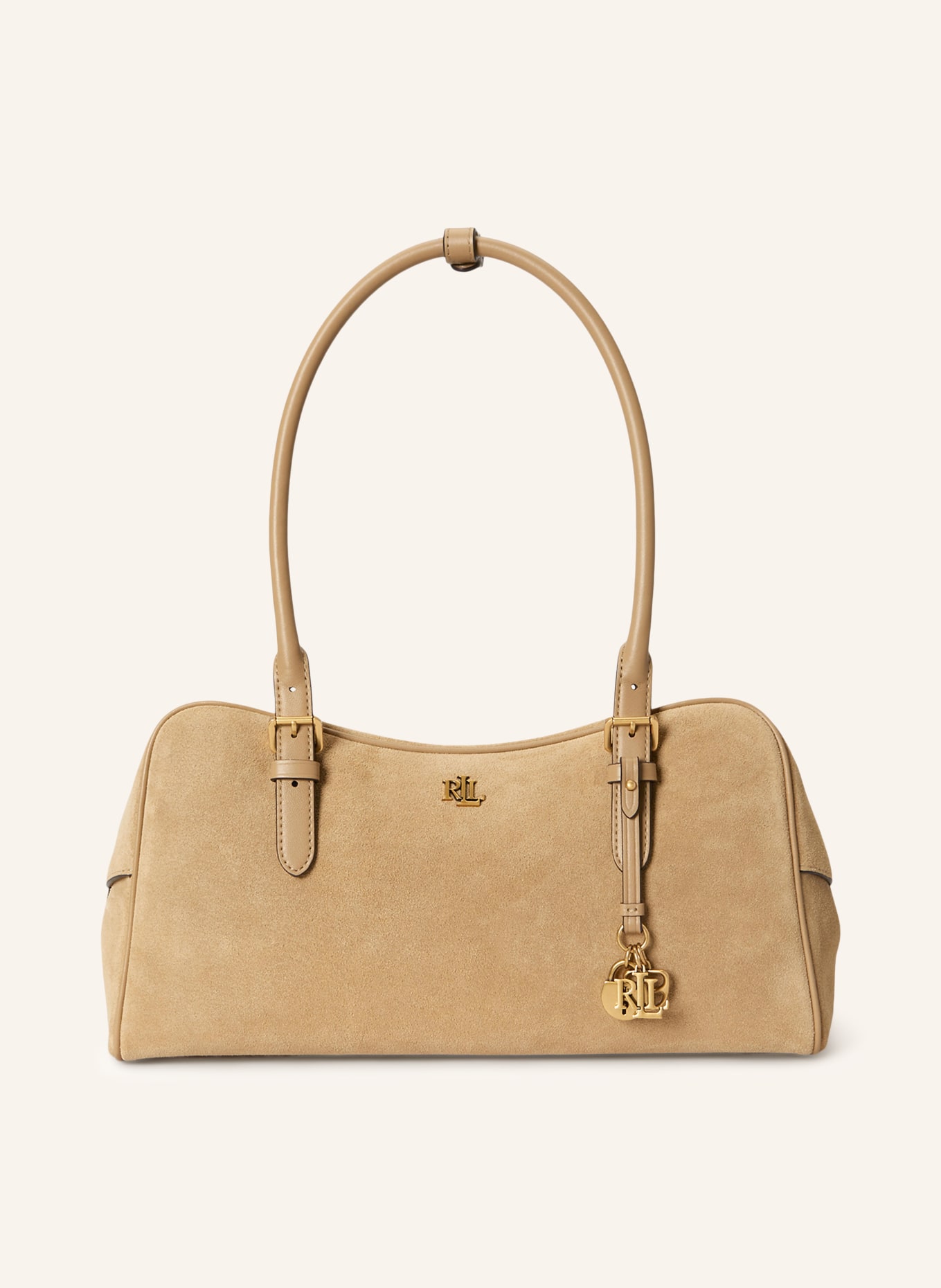 LAUREN RALPH LAUREN Schultertasche: BEIGE / GOLD