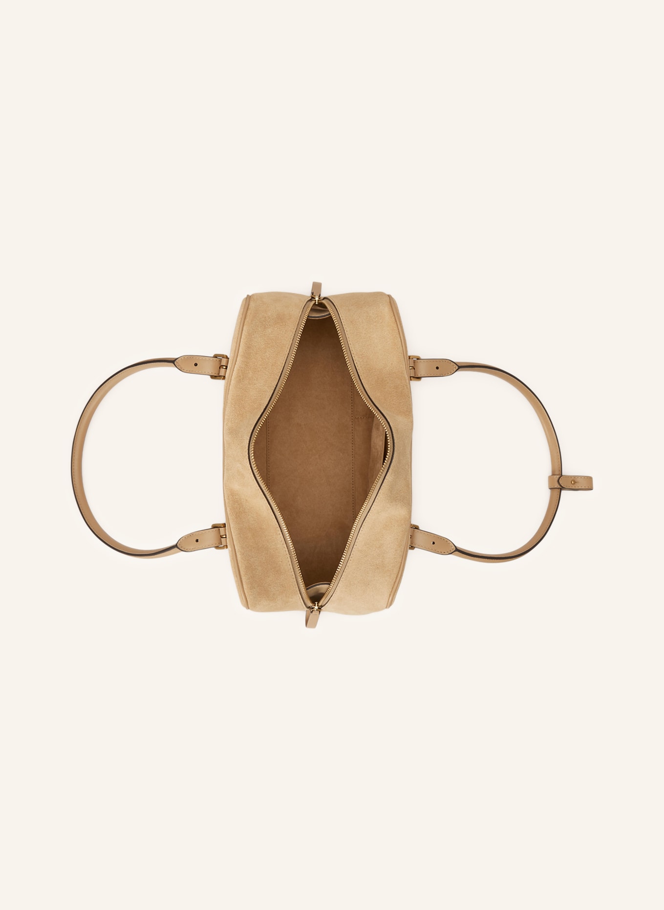 LAUREN RALPH LAUREN Schultertasche: BEIGE / GOLD