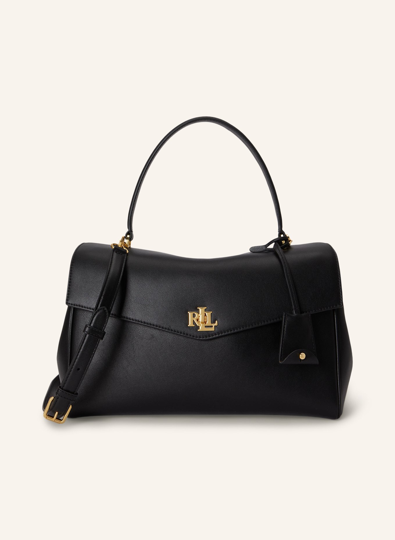 LAUREN RALPH LAUREN Kabelka přes rameno FARRAH MEDIUM: ČERNÁ