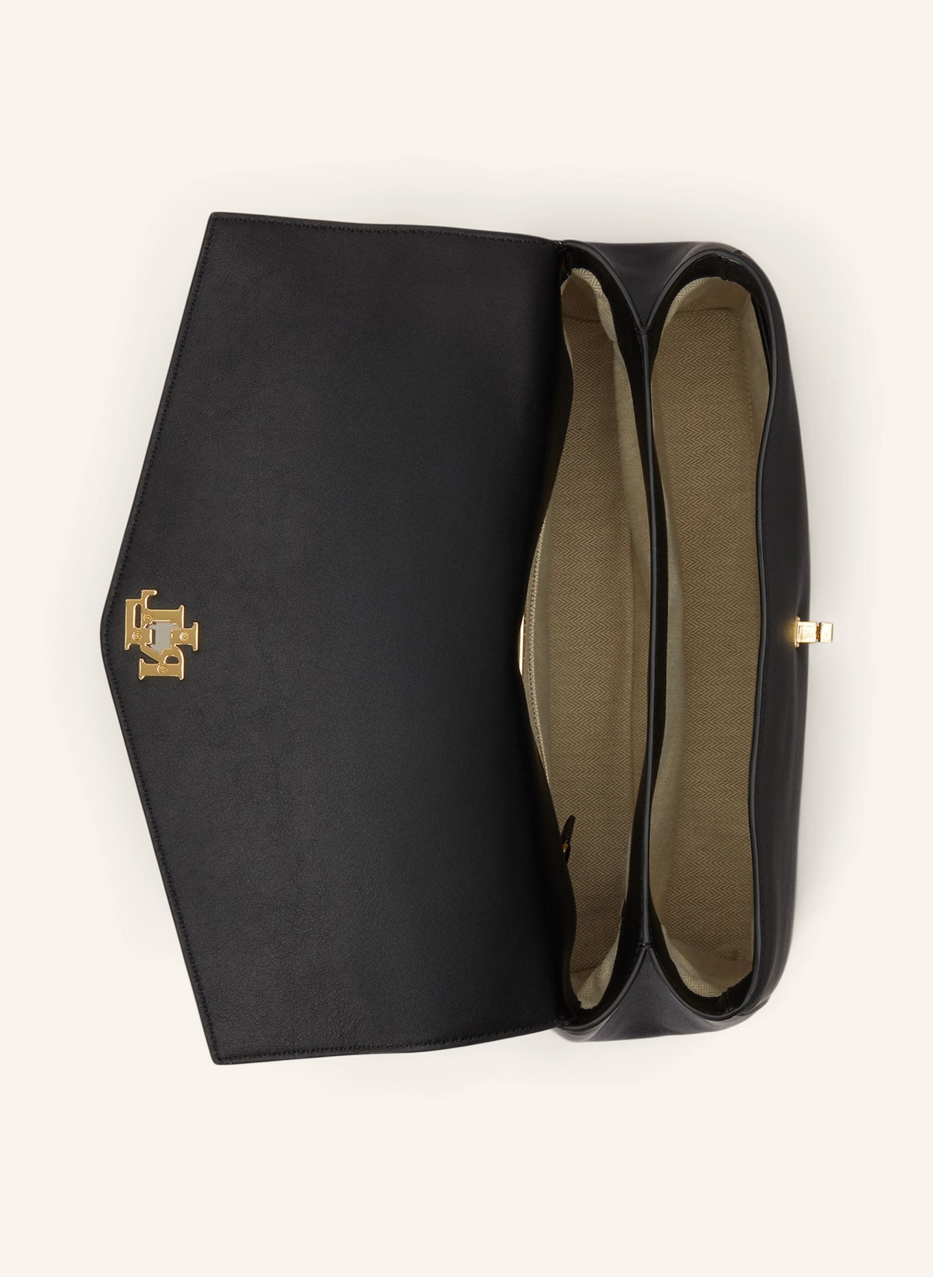 LAUREN RALPH LAUREN Kabelka přes rameno FARRAH MEDIUM: ČERNÁ